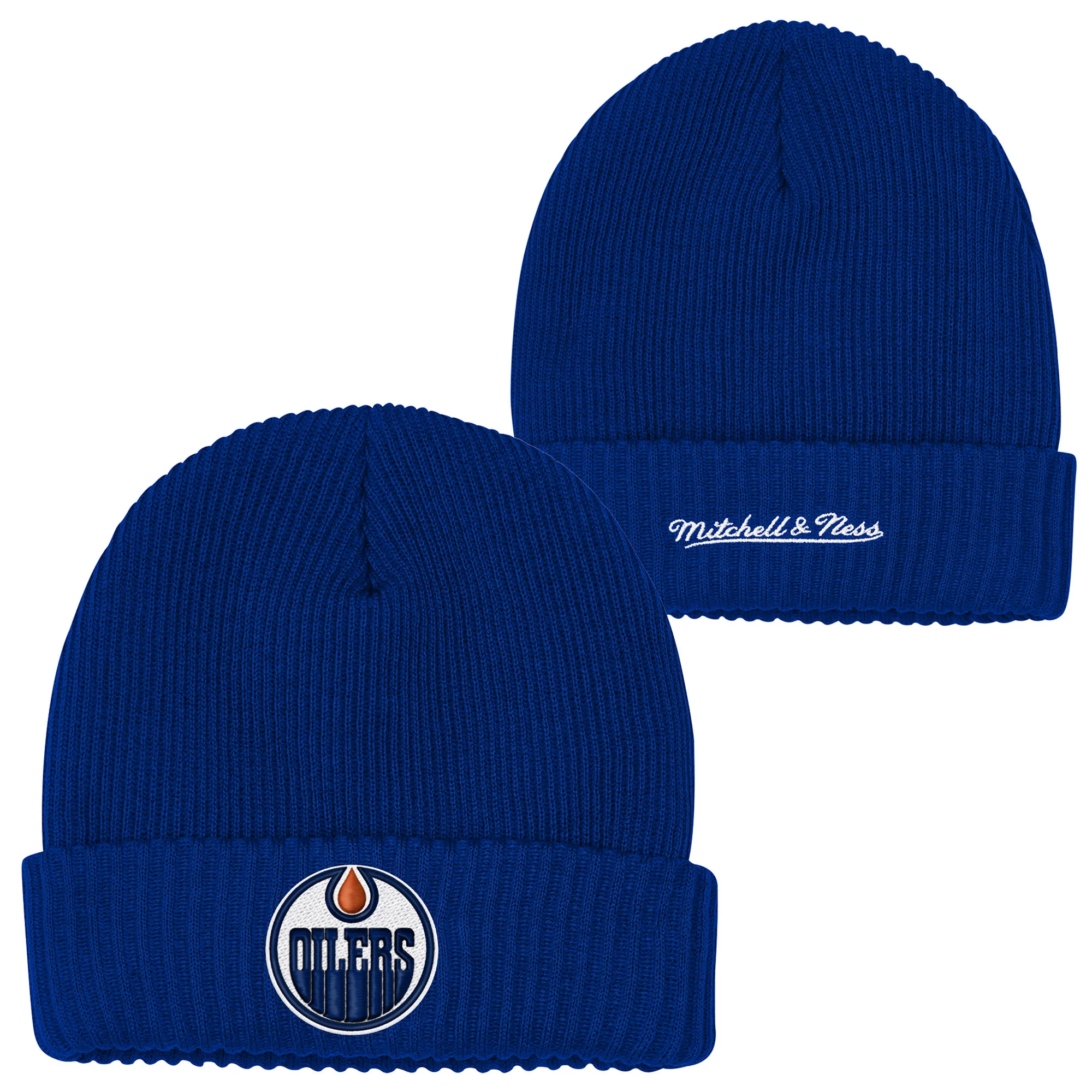 Edmonton Oilers Youth Mitchell & Ness Navy Knit Toque - Image 3