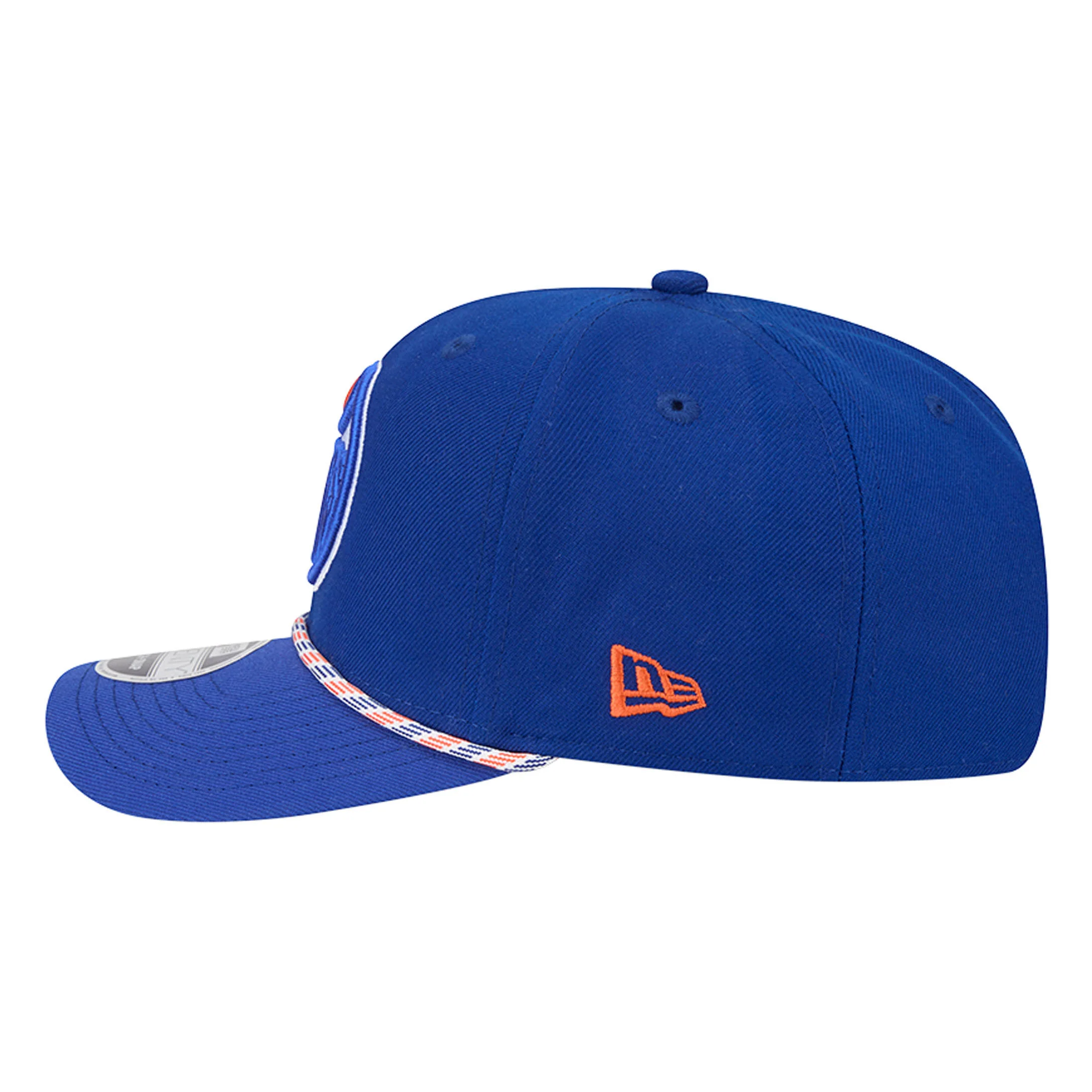 Edmonton Oilers Youth New Era Blue Rope 9SEVENTY Stretch Snapback Hat - Image 5