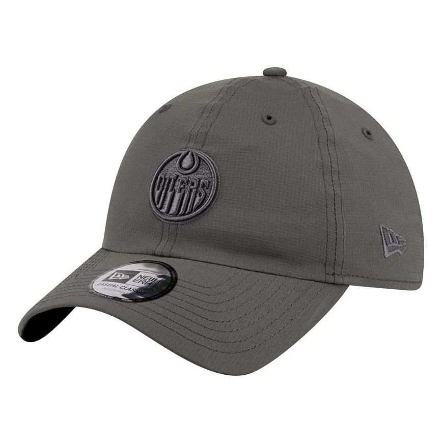Edmonton Oilers Youth New Era Color Pack Charcoal Grey Ripstop Casual Classic Snapback Hat