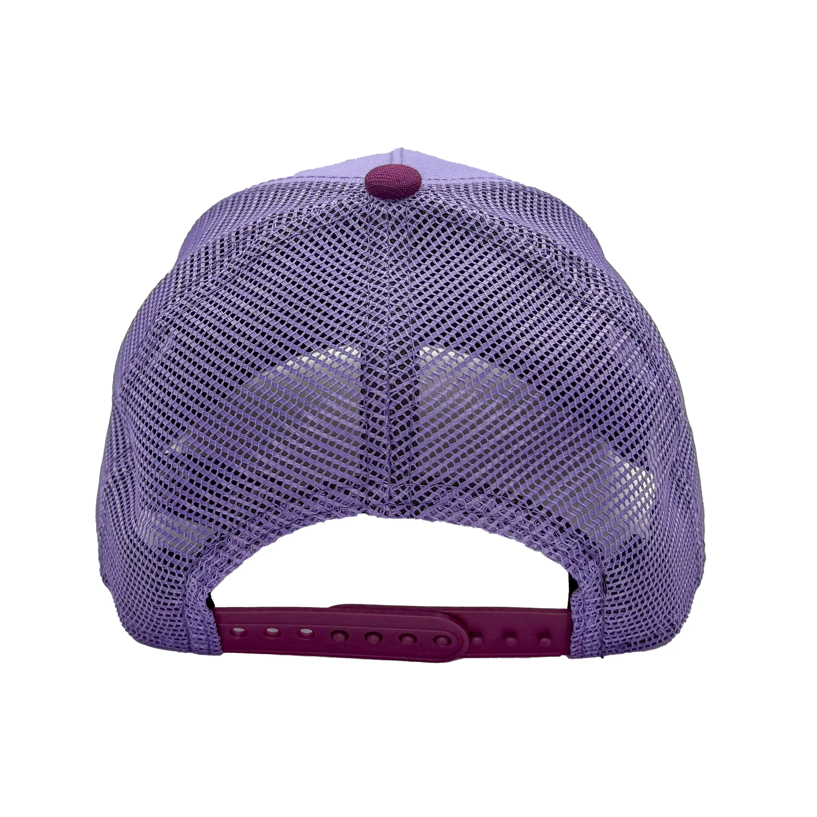 Edmonton Oilers Youth New Era Color Pack Sky Purple 9FORTY M-Crown Trucker Snapback Hat - Image 2