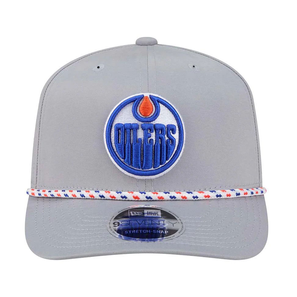 Edmonton Oilers Youth New Era Grey Rope 9SEVENTY Stretch Snapback Hat - Image 4