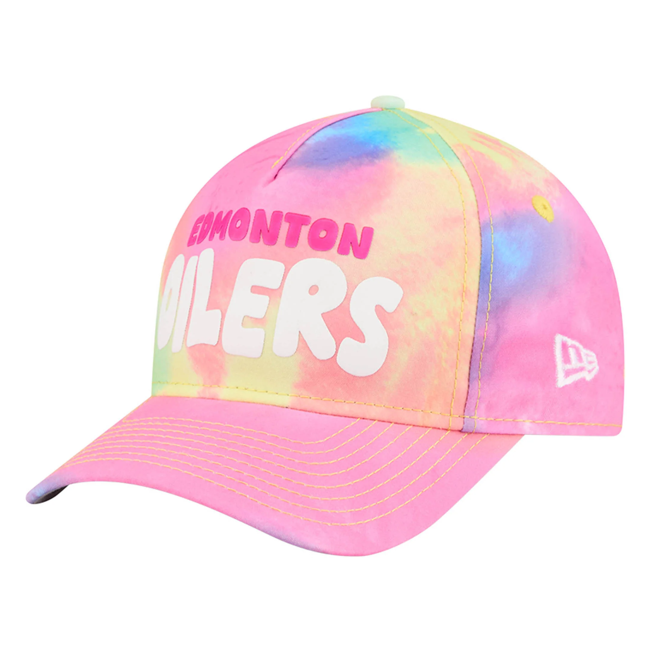 Edmonton Oilers Youth New Era Tie Dye 9FORTY M-Crown Snapback Hat