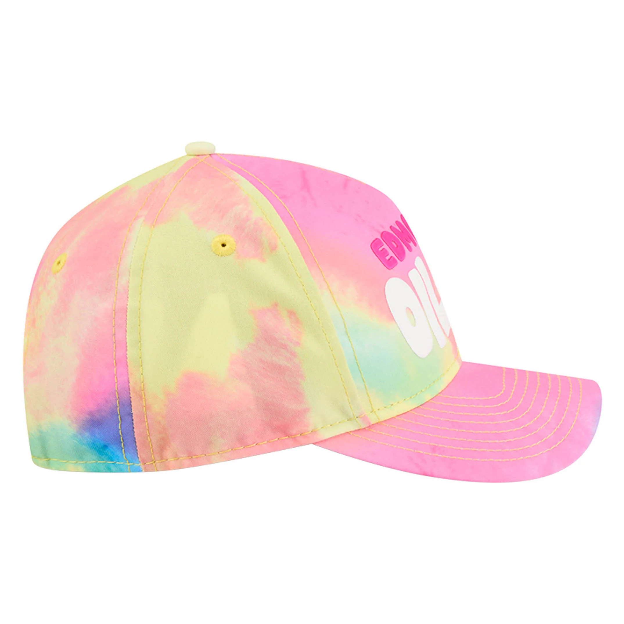 Edmonton Oilers Youth New Era Tie Dye 9FORTY M-Crown Snapback Hat - Image 6