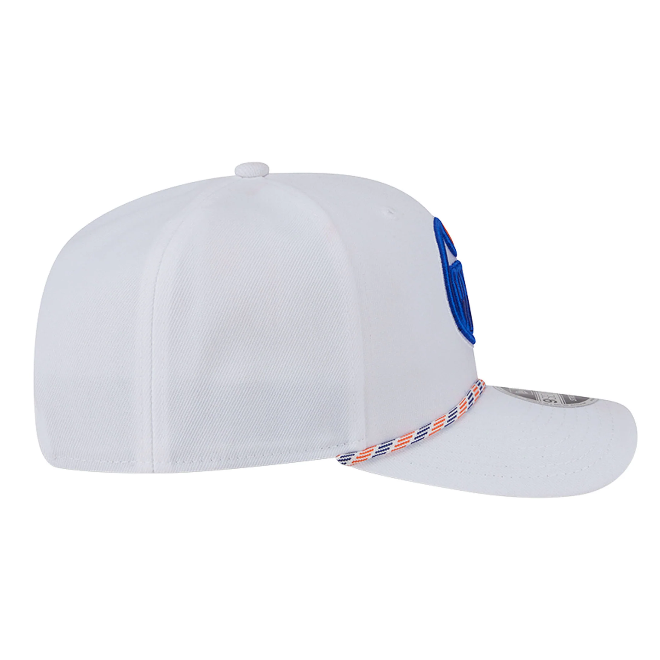 Edmonton Oilers Youth New Era White Rope 9SEVENTY Stretch Snapback Hat - Image 6