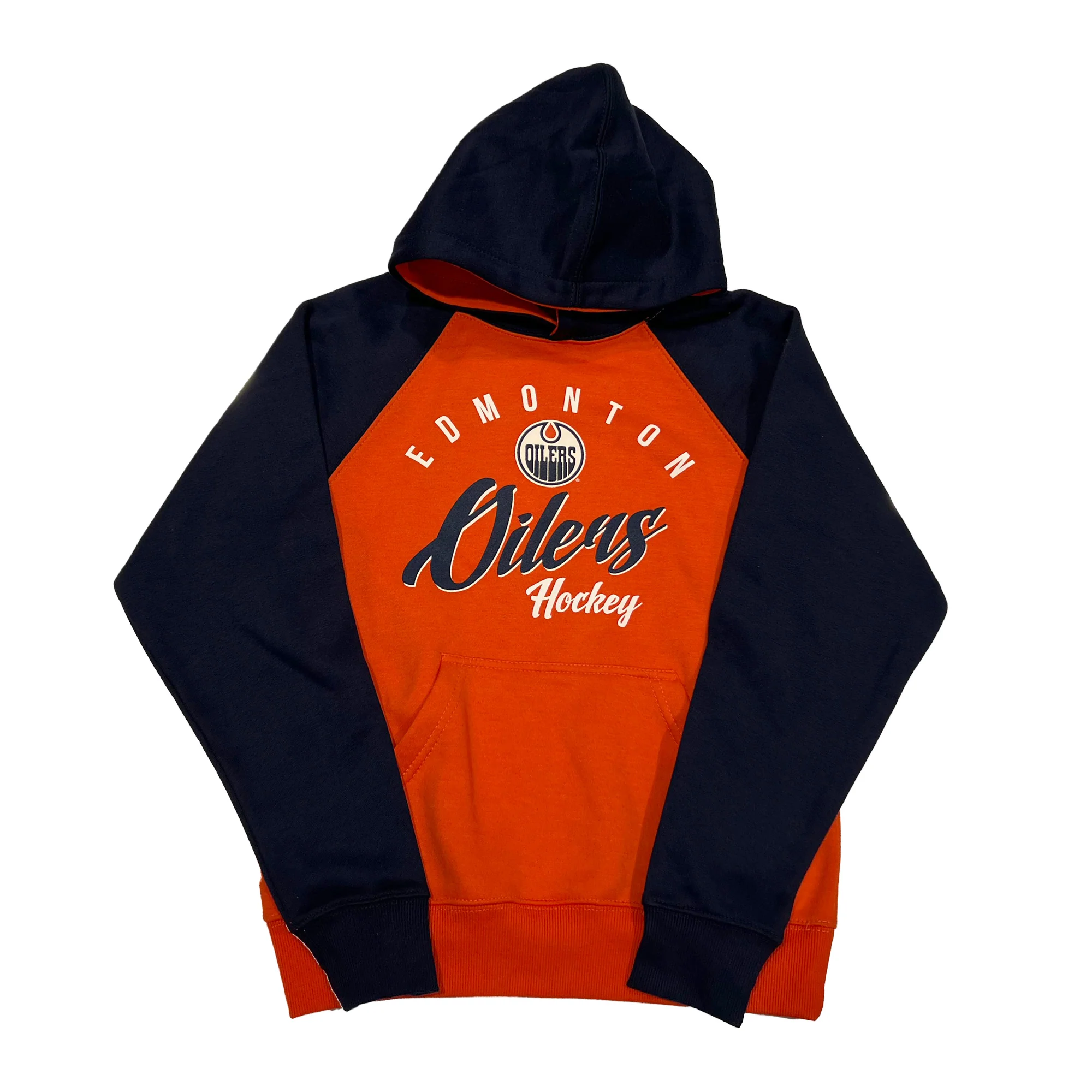 Edmonton Oilers Youth Orange & Navy Fresh Air Hoodie