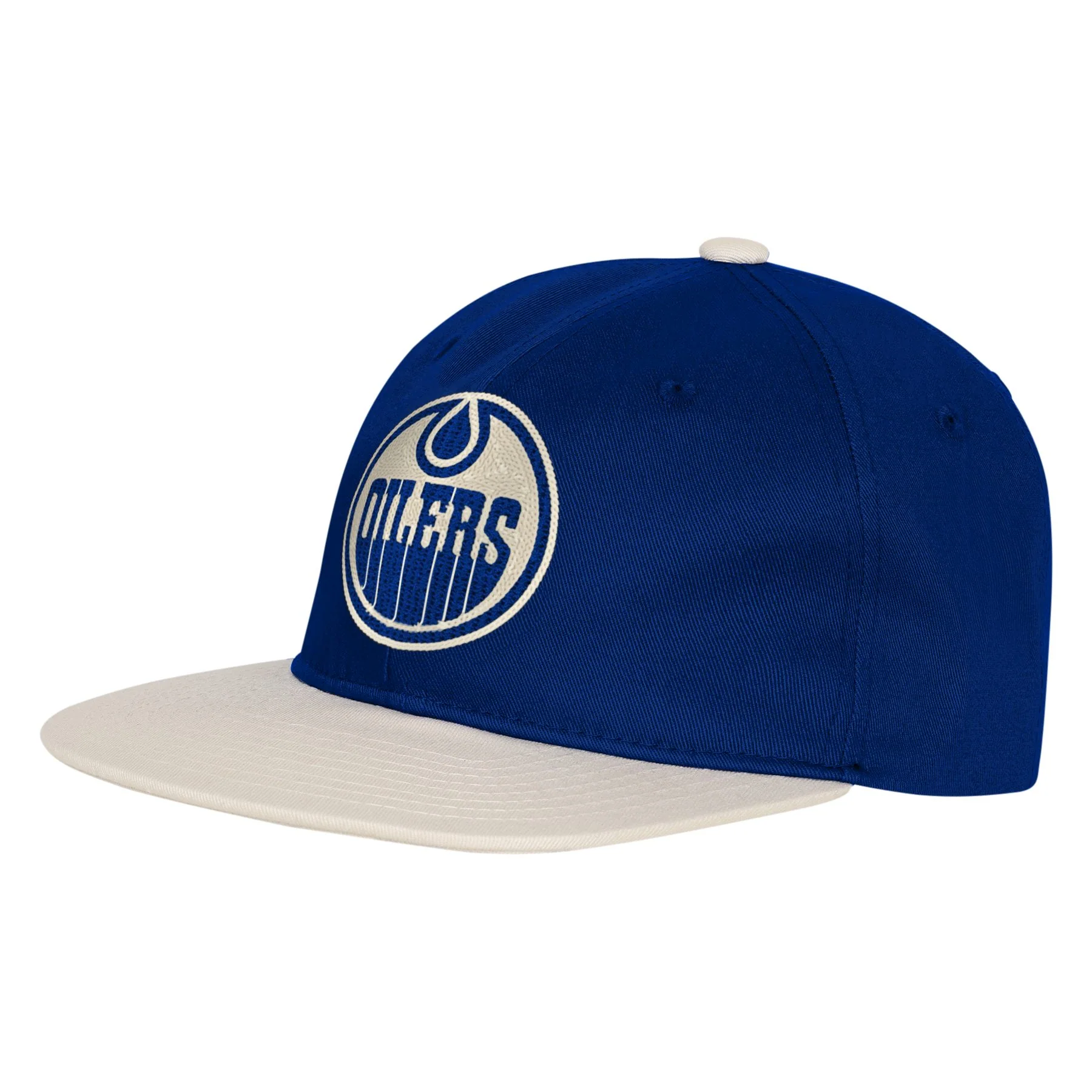 Edmonton Oilers Youth Outerstuff Blue & Cream Court MVP Snapback Hat