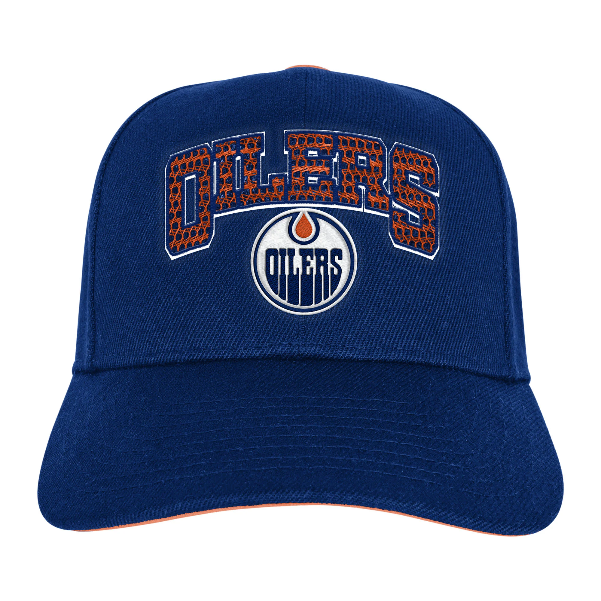 Edmonton Oilers Youth Outerstuff Blue Essentials Pro Crown Snapback Hat - Image 3