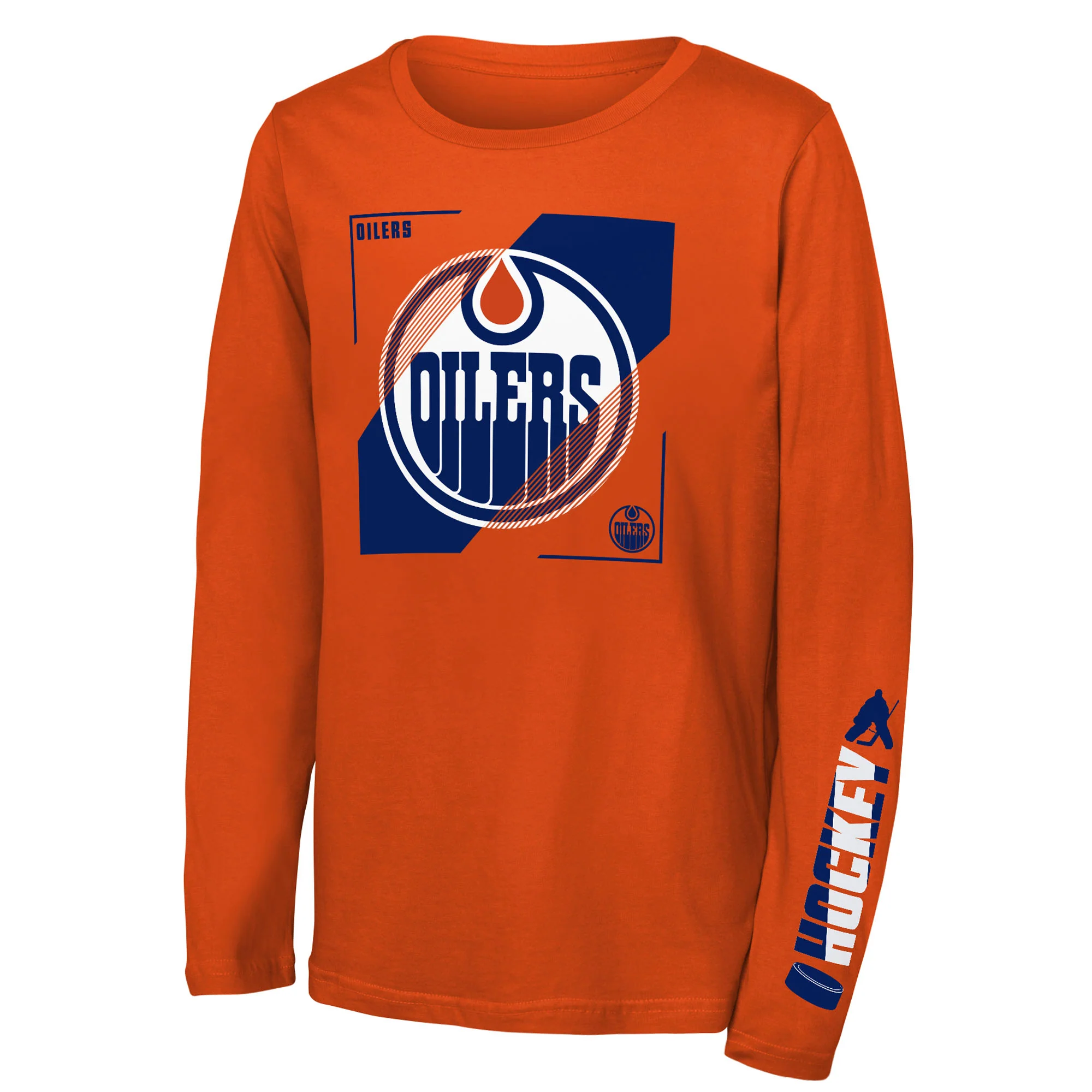 Edmonton Oilers Youth Outerstuff Blue & Orange Winning Clapper 3-in-1 Shirt - Image 3