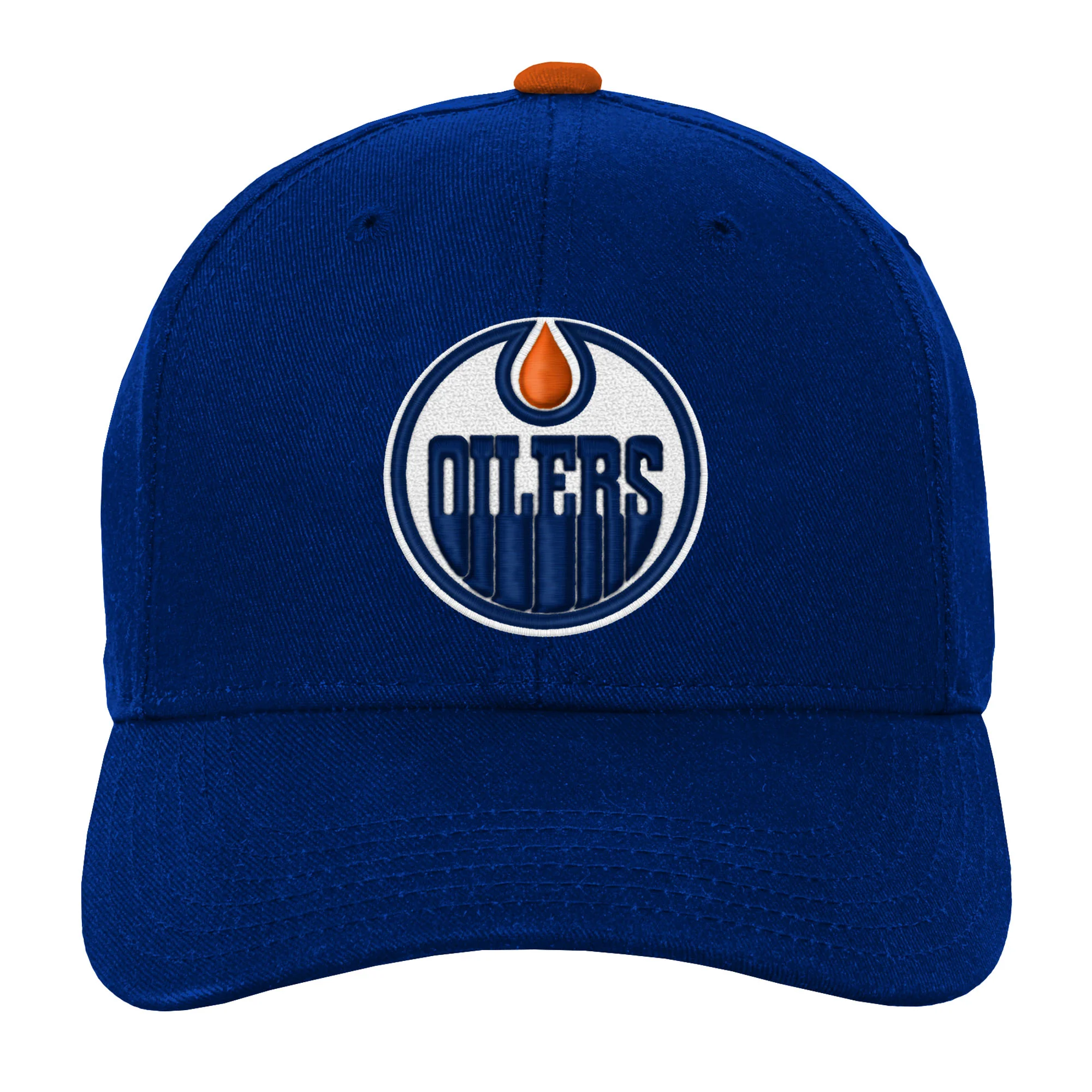 Edmonton Oilers Youth Outerstuff Royal Precurved Snapback Hat - Image 3