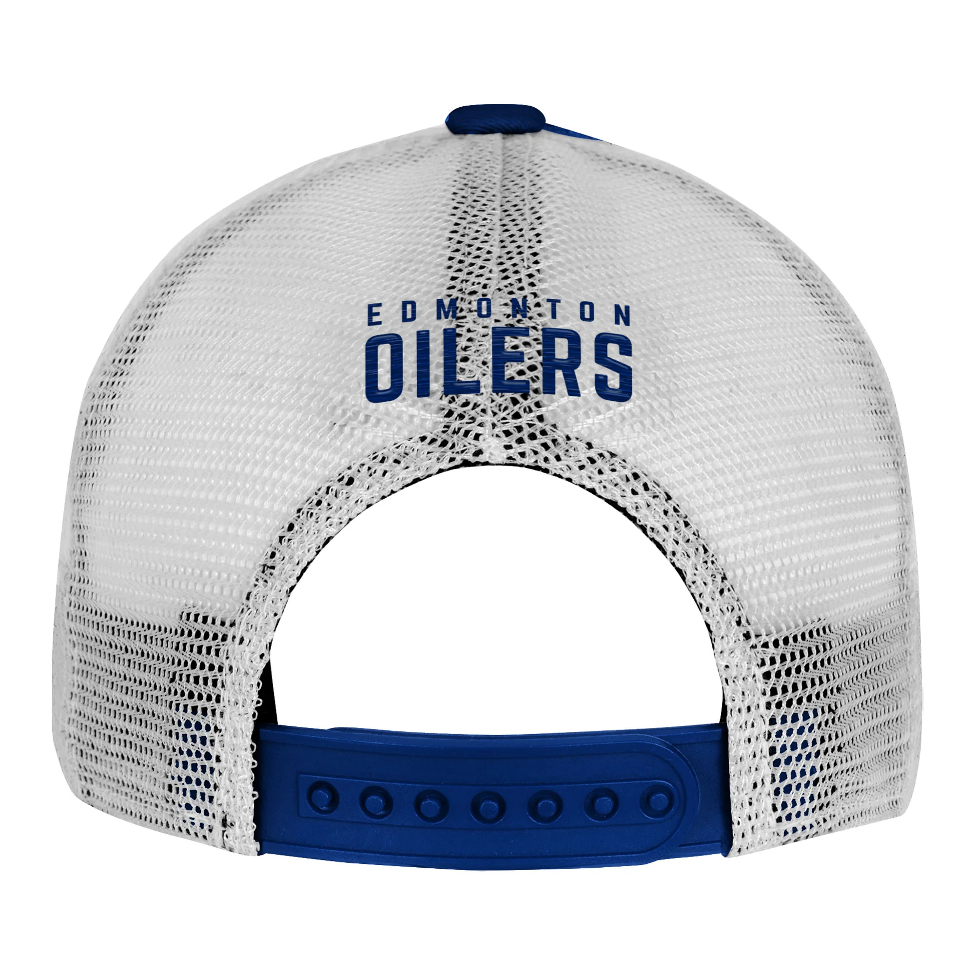 Edmonton Oilers Youth Outerstuff Striped High Stepping Foam Trucker Snapback Hat - Image 2
