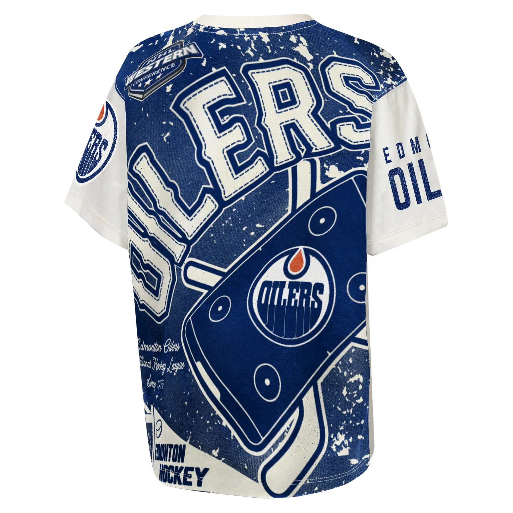 Edmonton Oilers Youth Outerstuff Top Player Bold Cream T-Shirt - Image 3