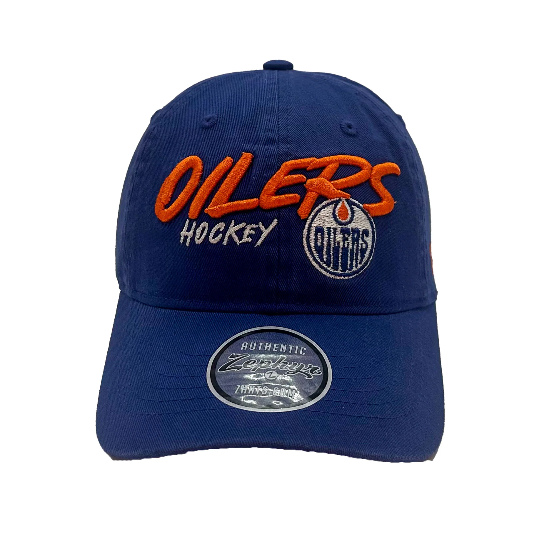 Edmonton Oilers Zephyr Blue 3D Aftershock Adjustable Hat - Image 3