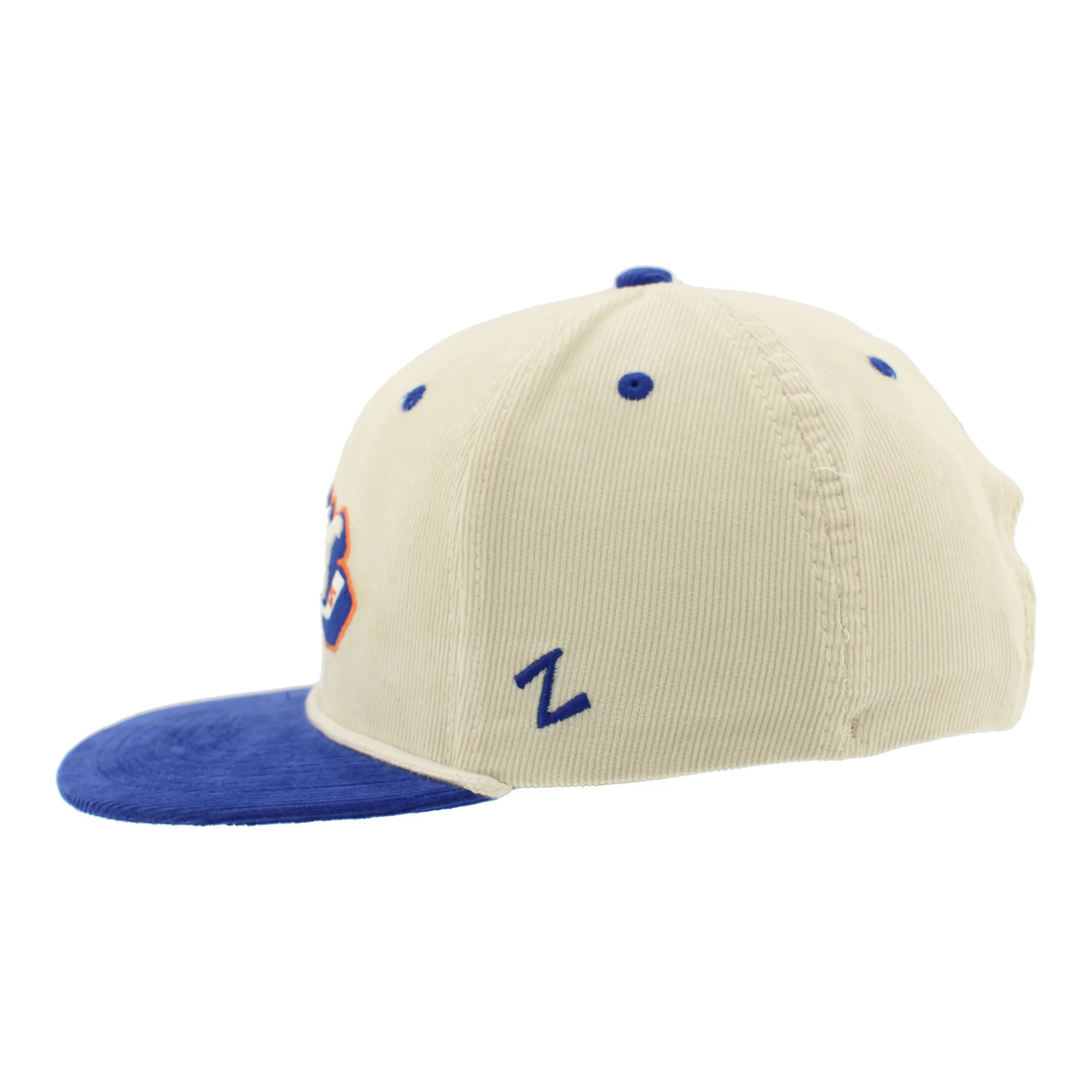 Edmonton Oilers Zephyr Corduroy Cream Snapback Hat - Image 6