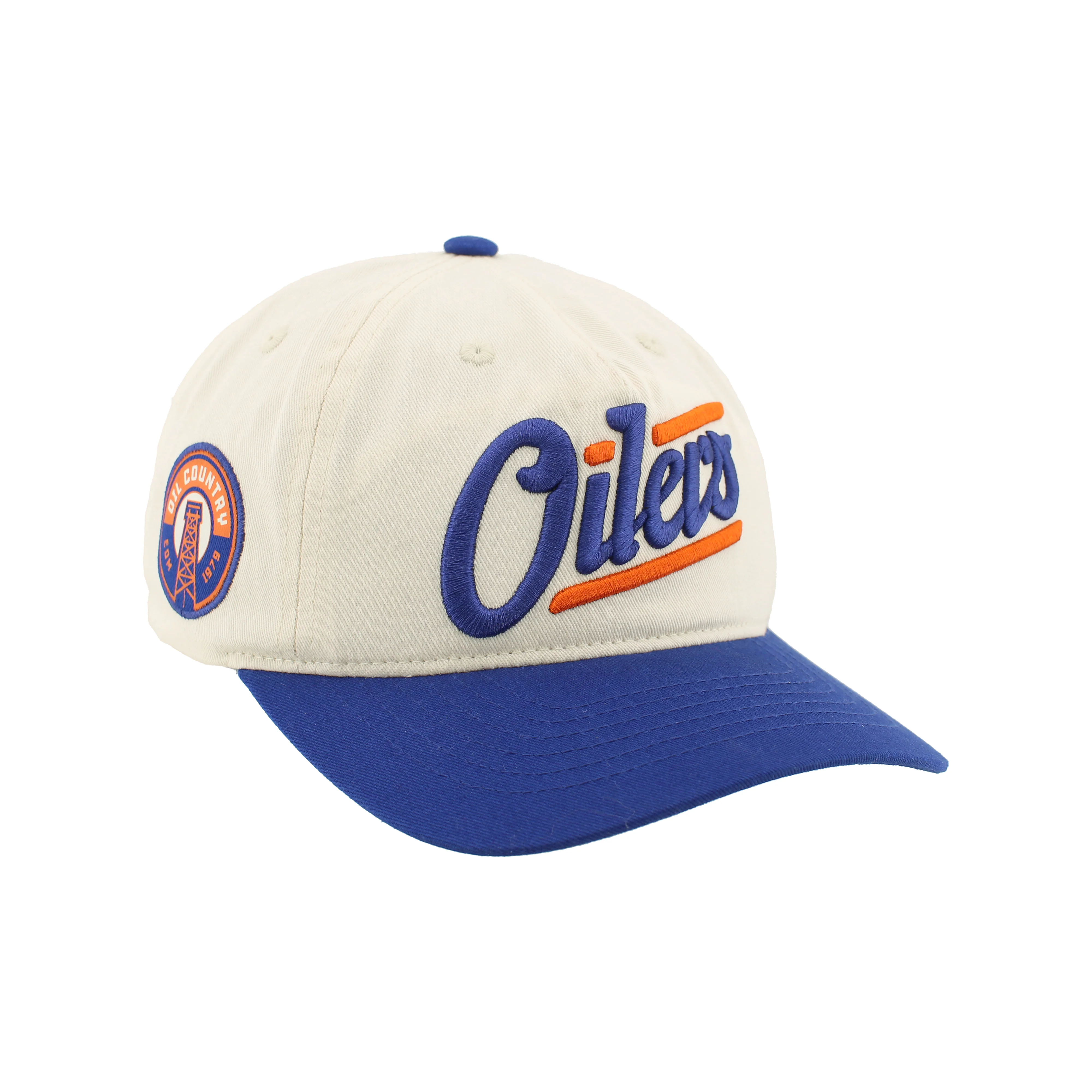 Edmonton Oilers Zephyr Cream & Blue Alternate Logo Finale Snapback Hat - Image 3