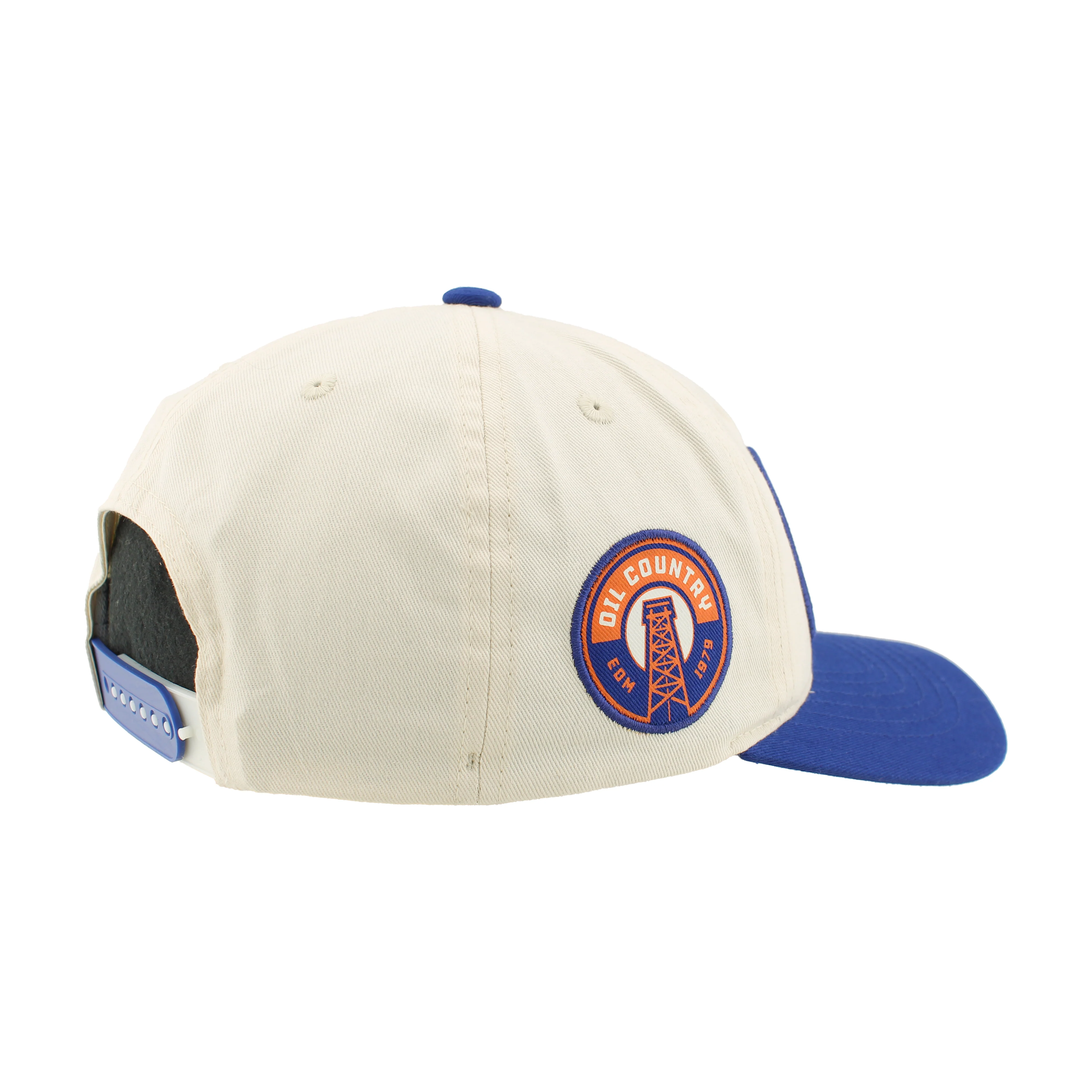 Edmonton Oilers Zephyr Cream & Blue Alternate Logo Finale Snapback Hat - Image 4