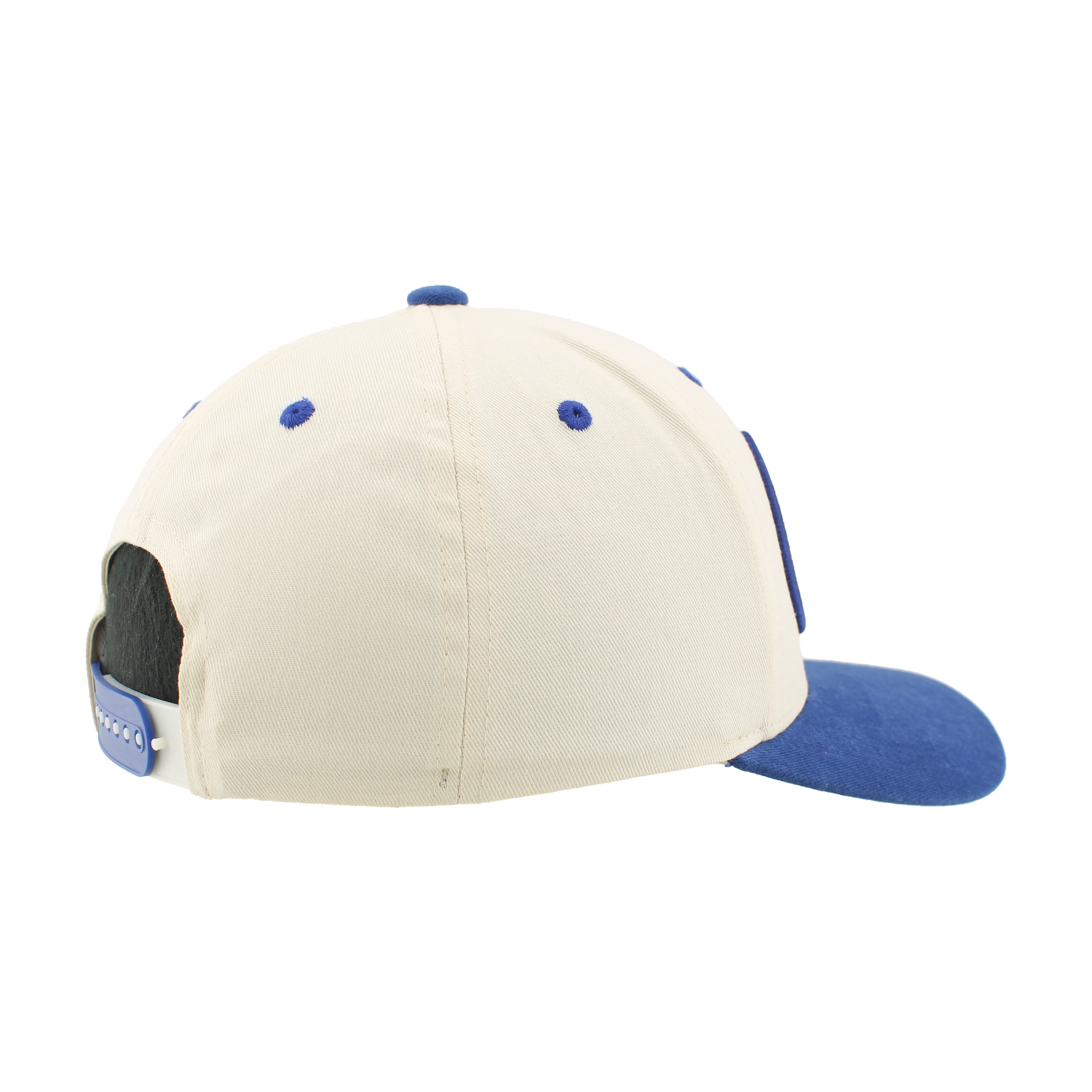 Edmonton Oilers Zephyr Cream & Blue Alternate Logo Marquee Snapback Hat - Image 4
