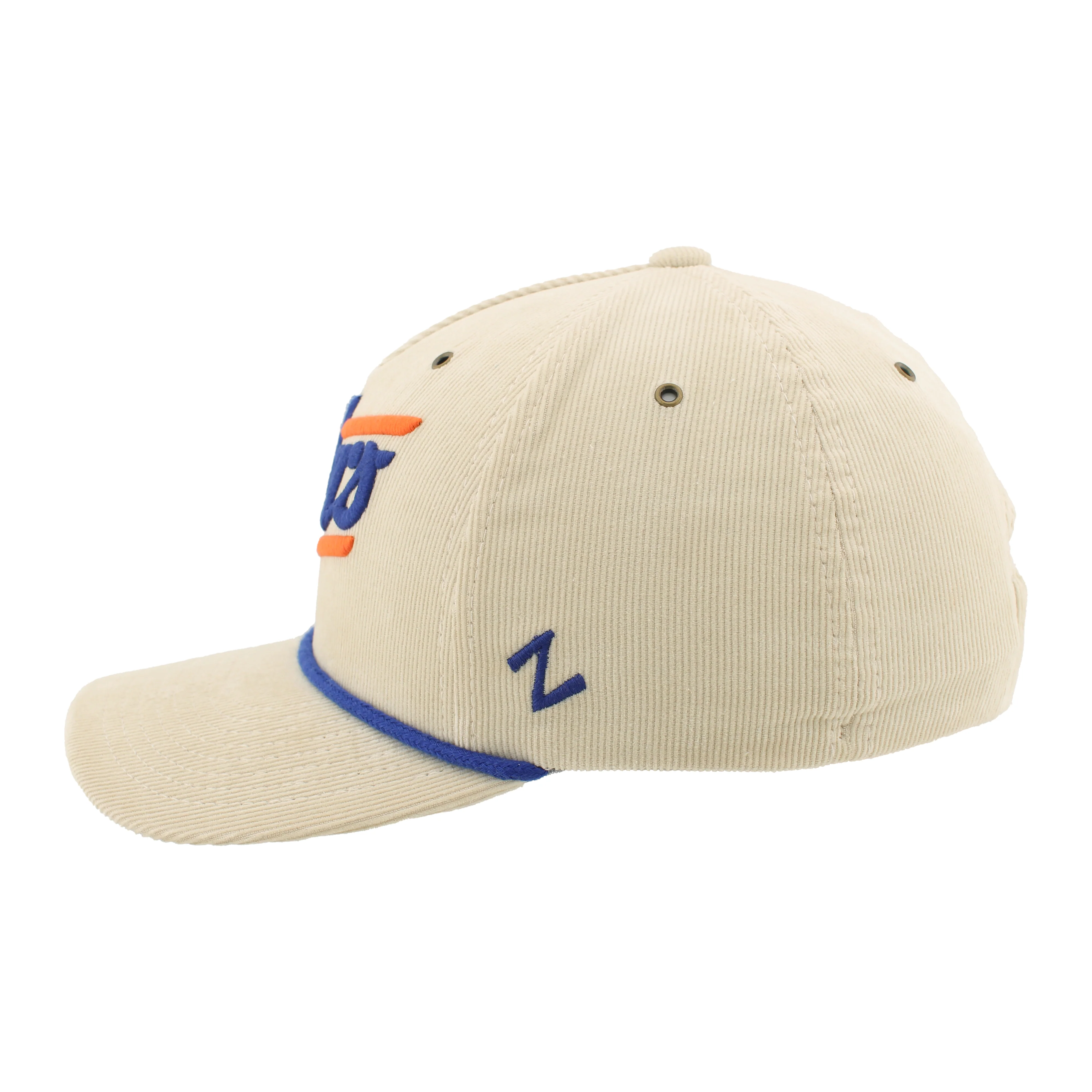 Edmonton Oilers Zephyr Cream Corduroy Alternate Logo Theory Snapback Hat - Image 6