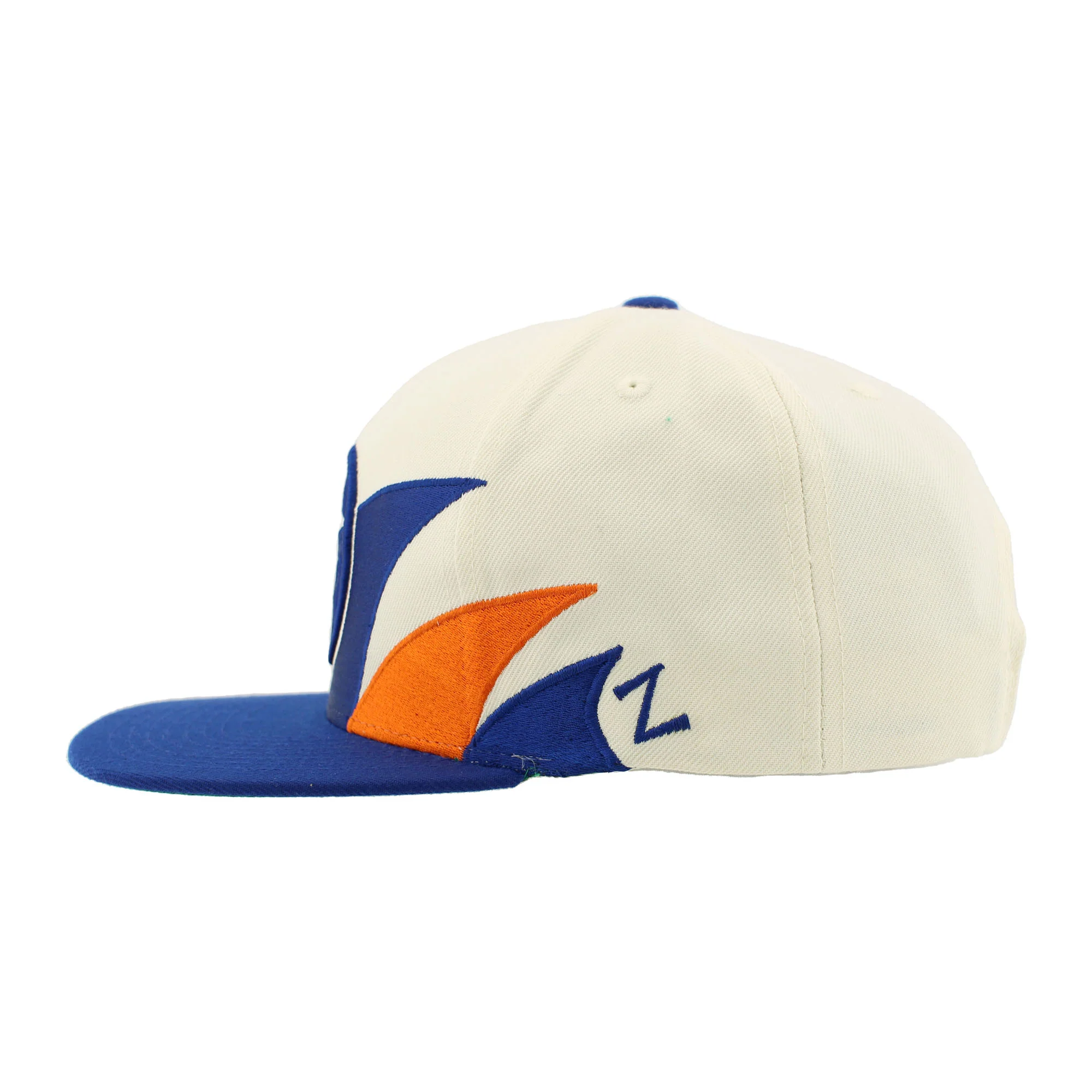 Edmonton Oilers Zephyr Cream Shark Tooth Snapback Hat - Image 6