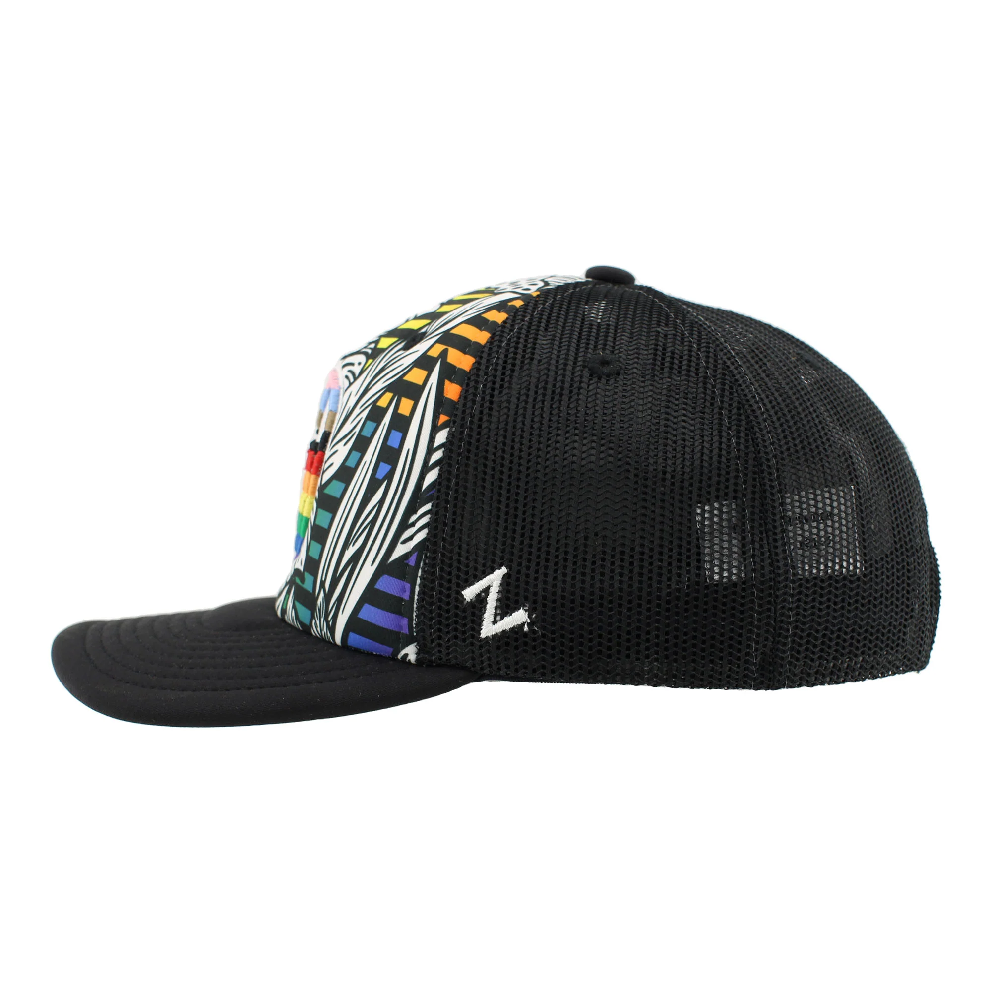 Edmonton Oilers Zephyr Pride Black Motley 3D Snapback Hat - Image 6