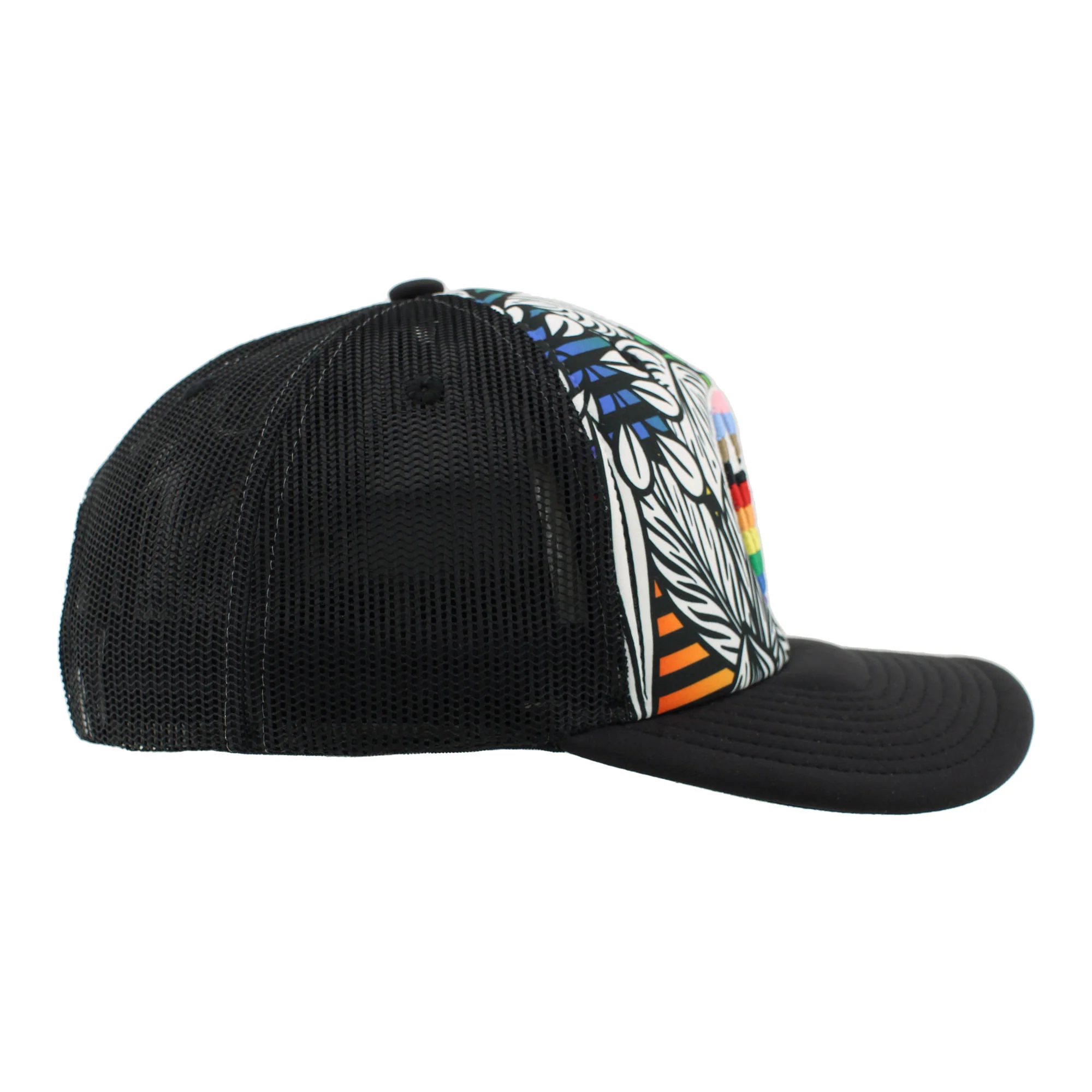 Edmonton Oilers Zephyr Pride Black Motley 3D Snapback Hat - Image 7