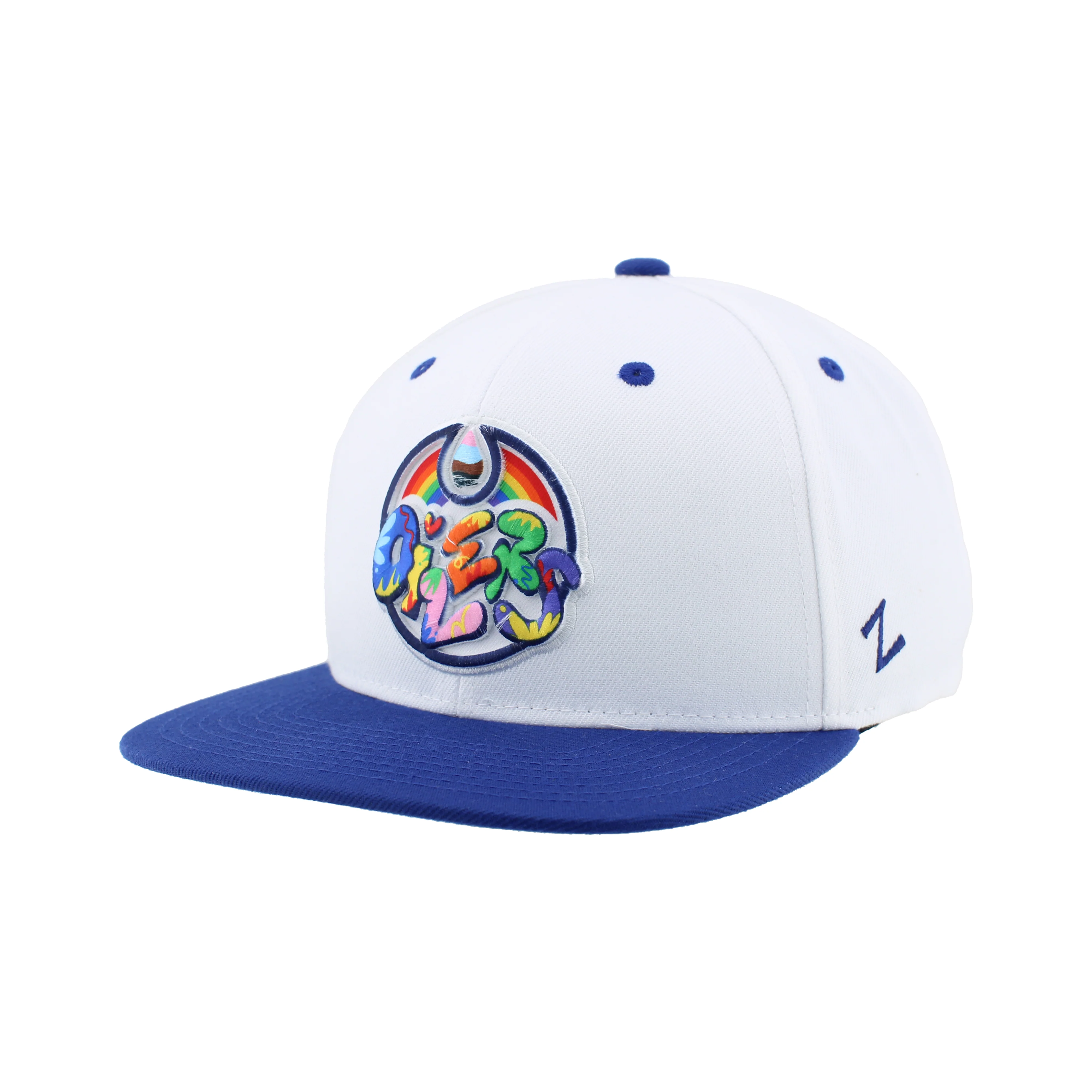 Edmonton Oilers Zephyr Pride White & Blue Snapback Hat