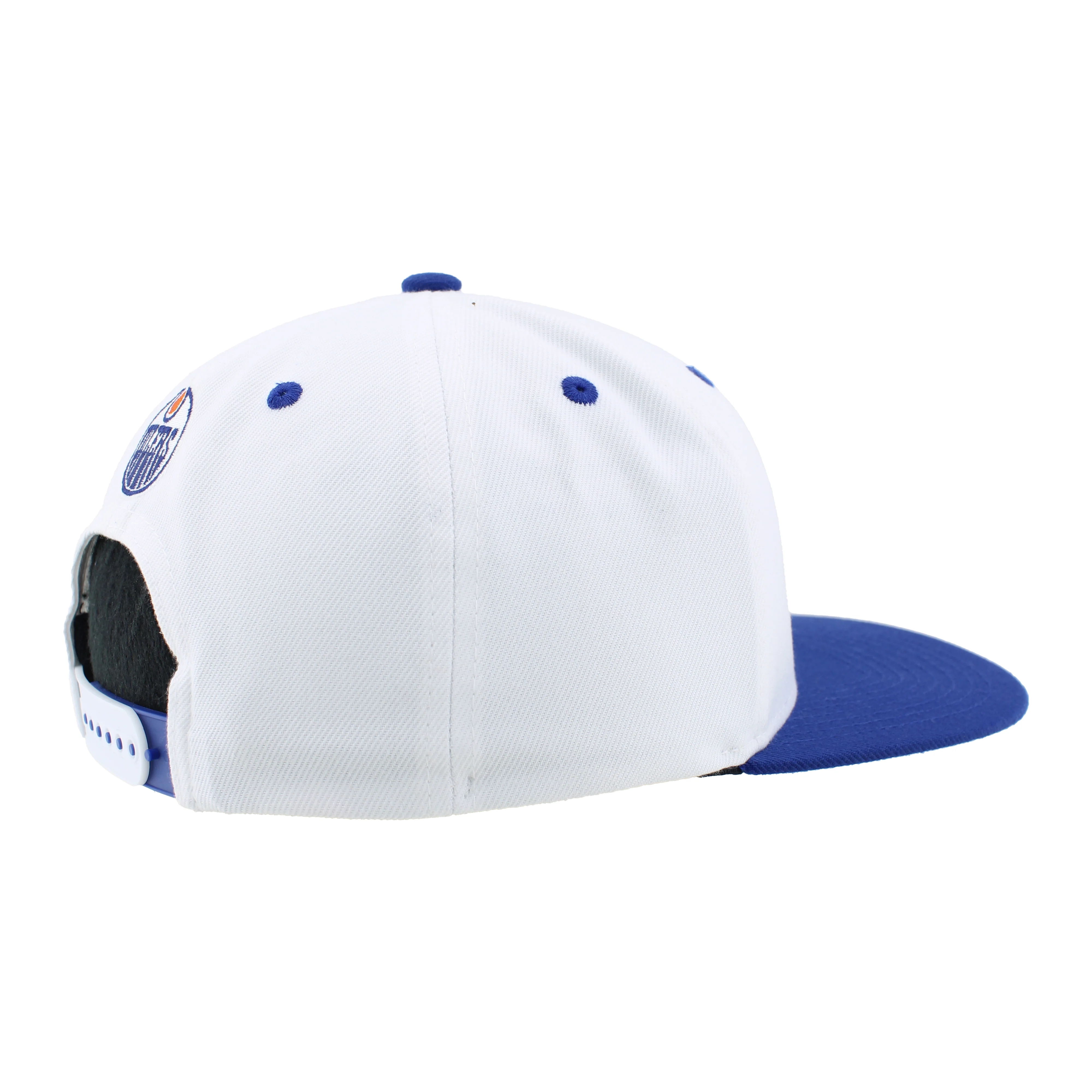 Edmonton Oilers Zephyr Pride White & Blue Snapback Hat - Image 4