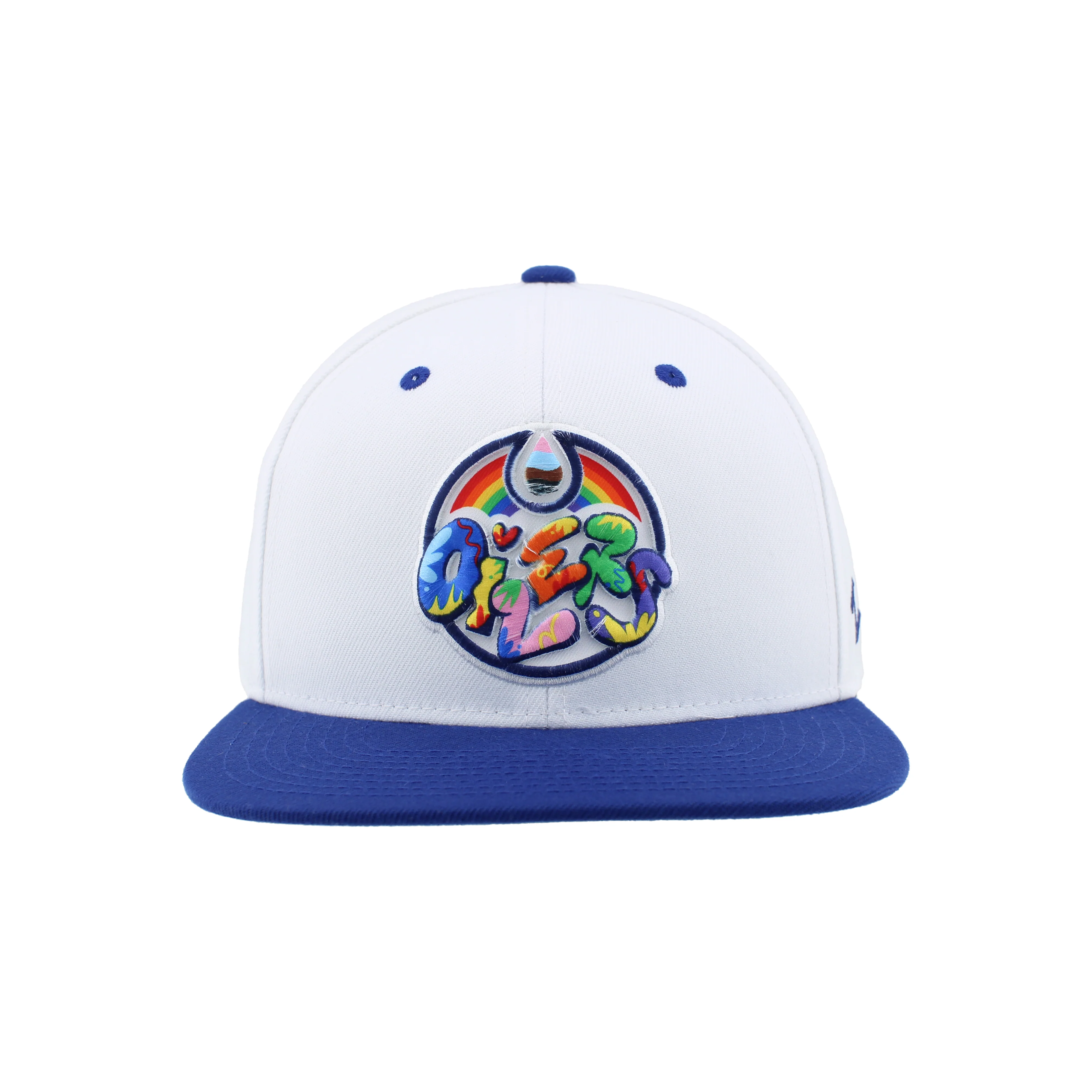 Edmonton Oilers Zephyr Pride White & Blue Snapback Hat - Image 5