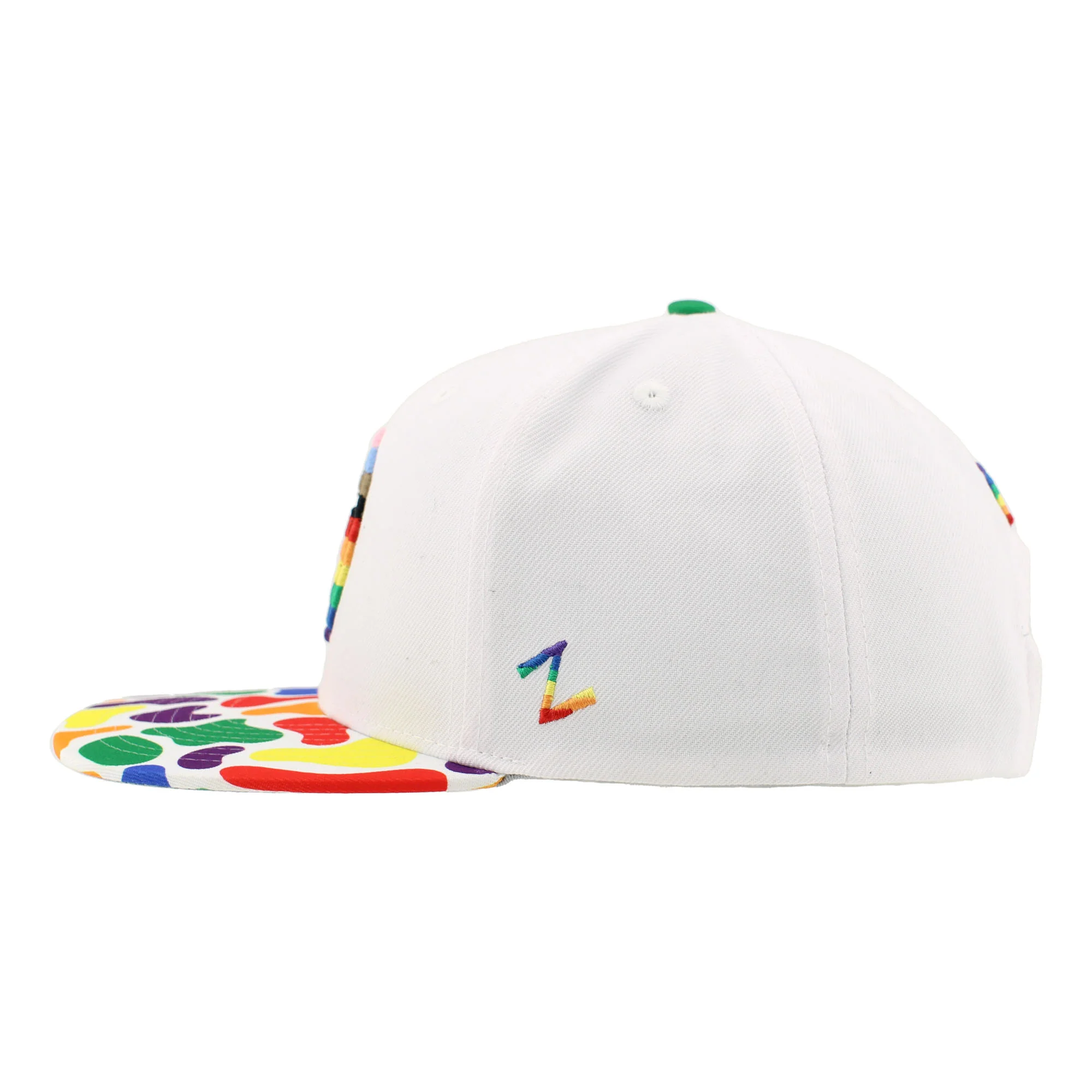 Edmonton Oilers Zephyr Pride White Snapback Hat - Image 6