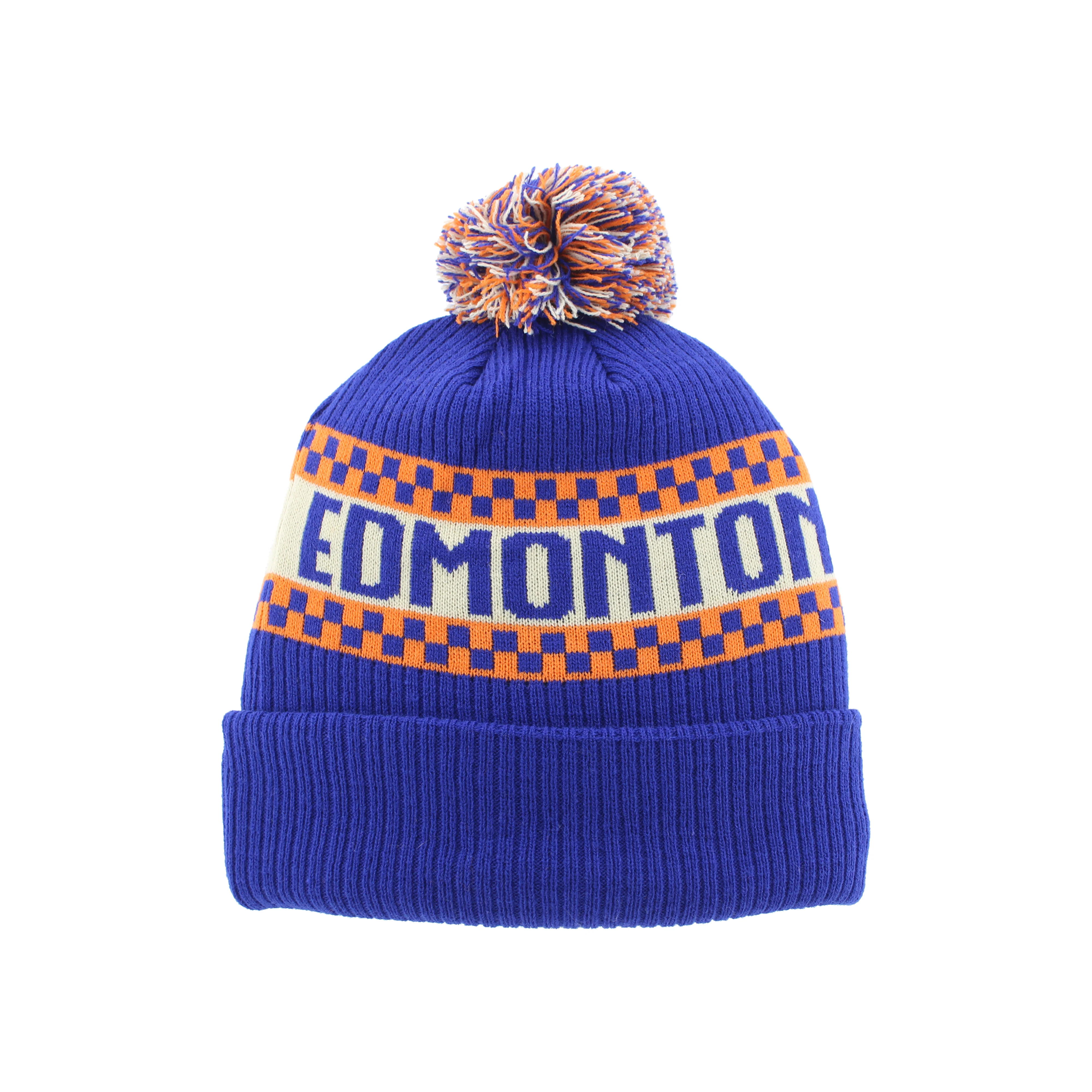 Edmonton Oilers Zephyr Royal Brink Toque w/ Pom - Image 2