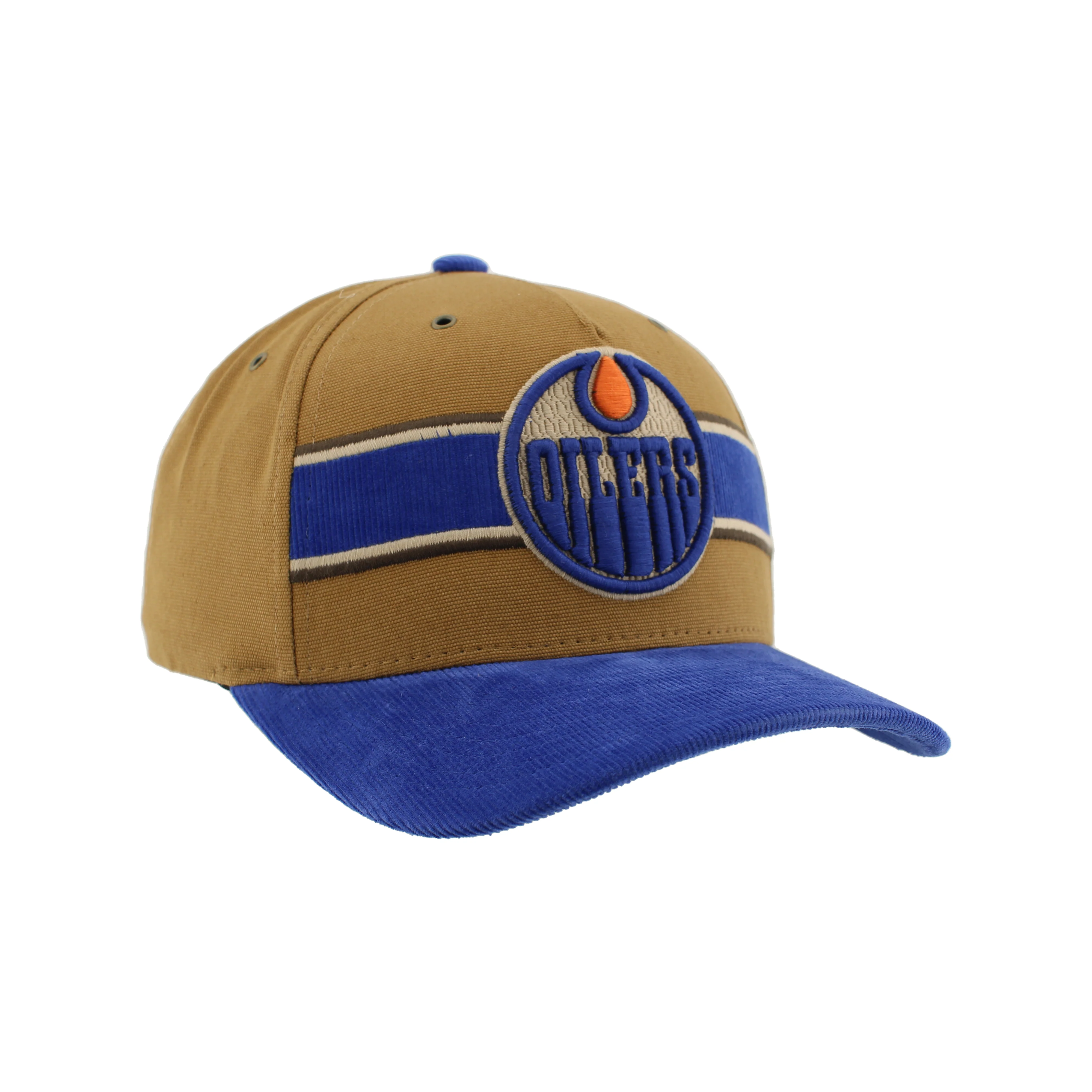 Edmonton Oilers Zephyr Royal & Brown One Time Snapback Hat - Image 3