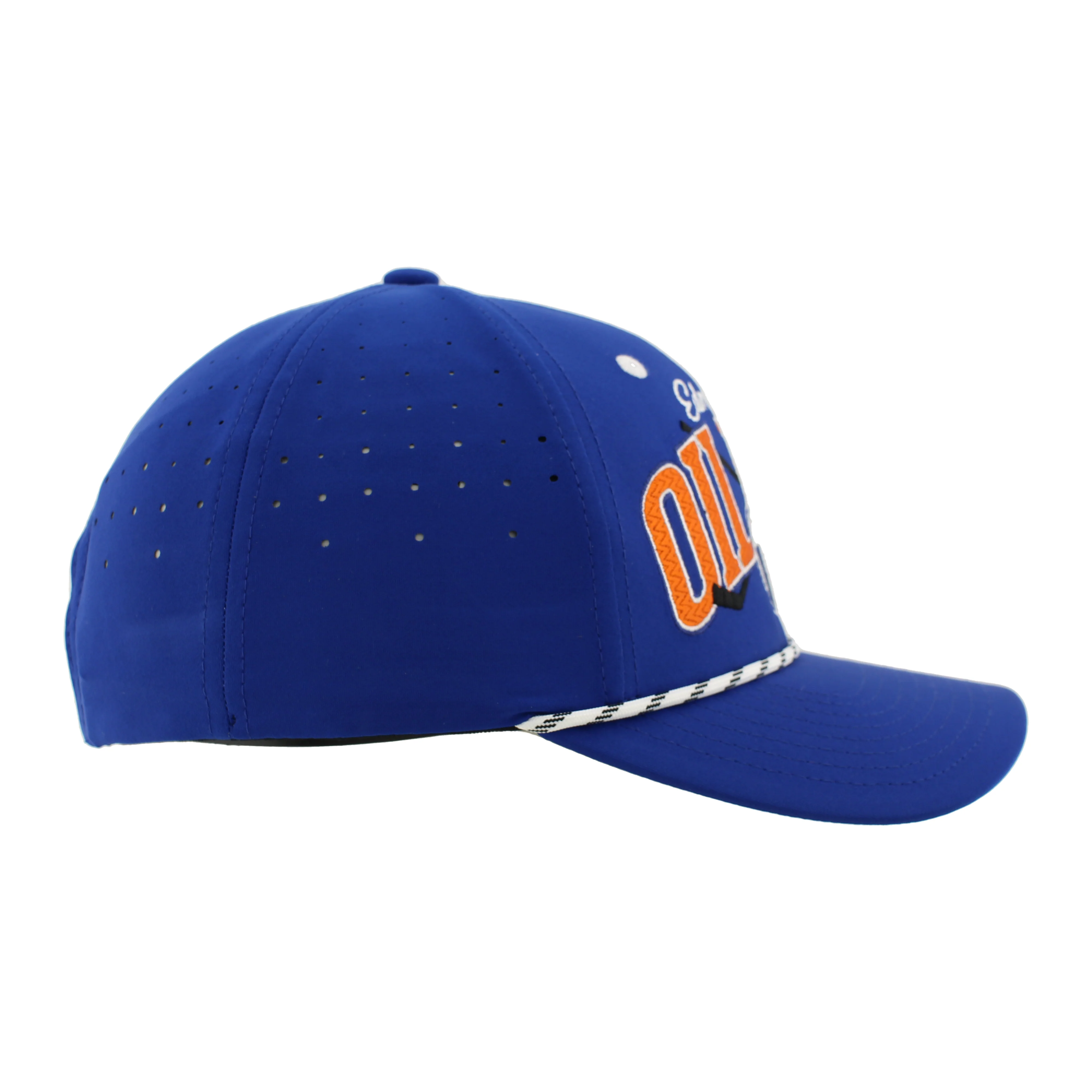 Edmonton Oilers Zephyr Royal Rope Cross-Check Snapback Hat - Image 7