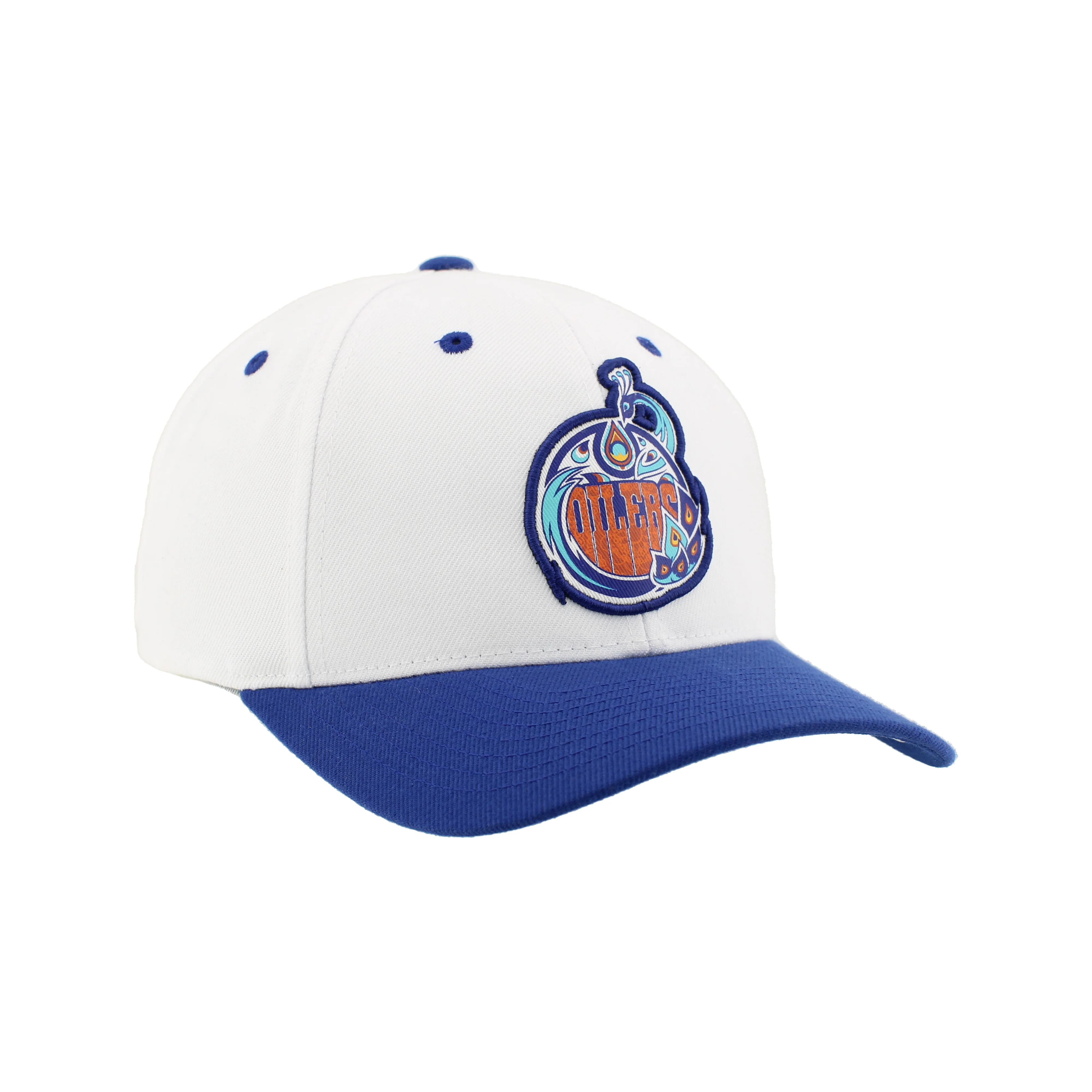 Edmonton Oilers Zephyr South Asian Celebration White Snapback Hat - Image 3