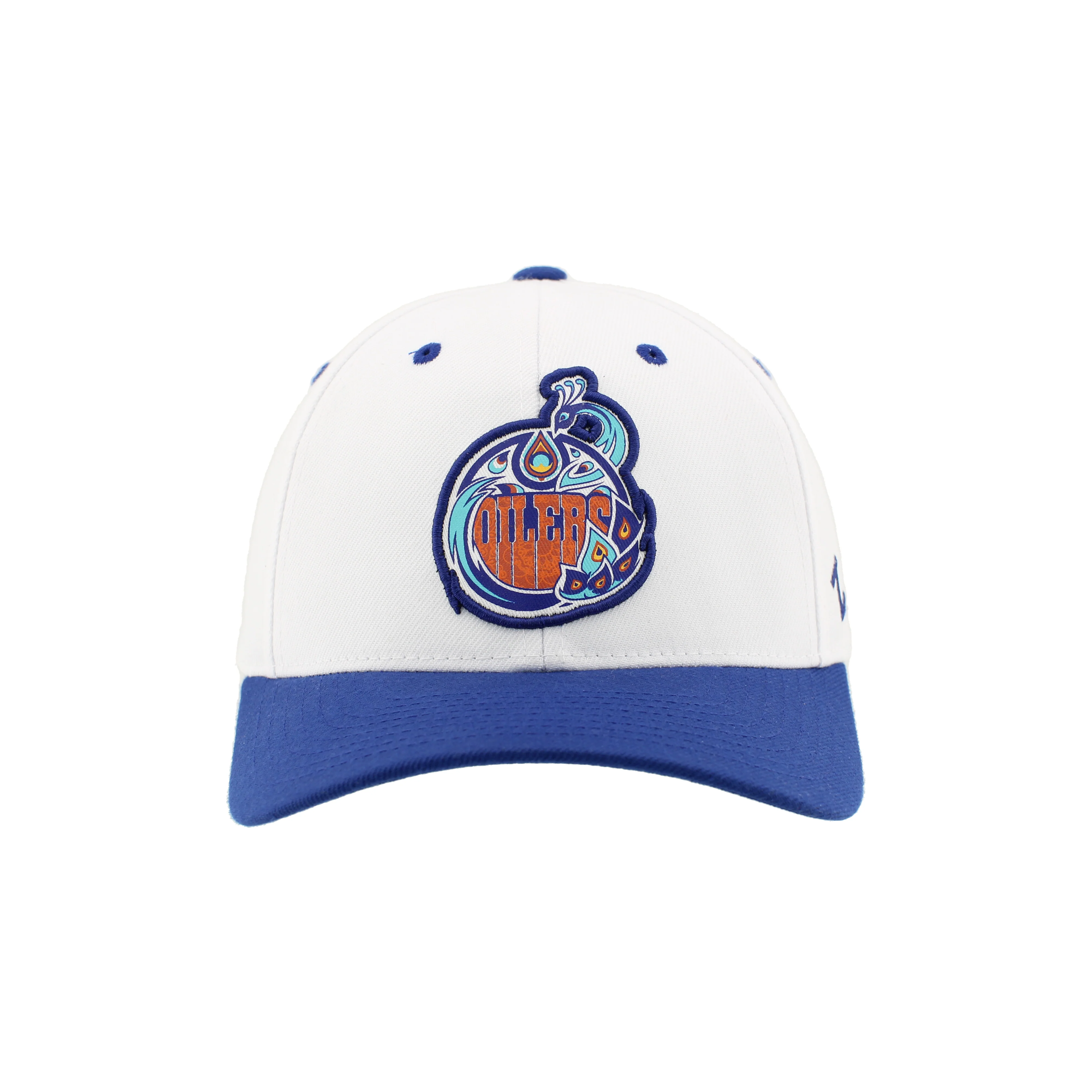 Edmonton Oilers Zephyr South Asian Celebration White Snapback Hat - Image 5