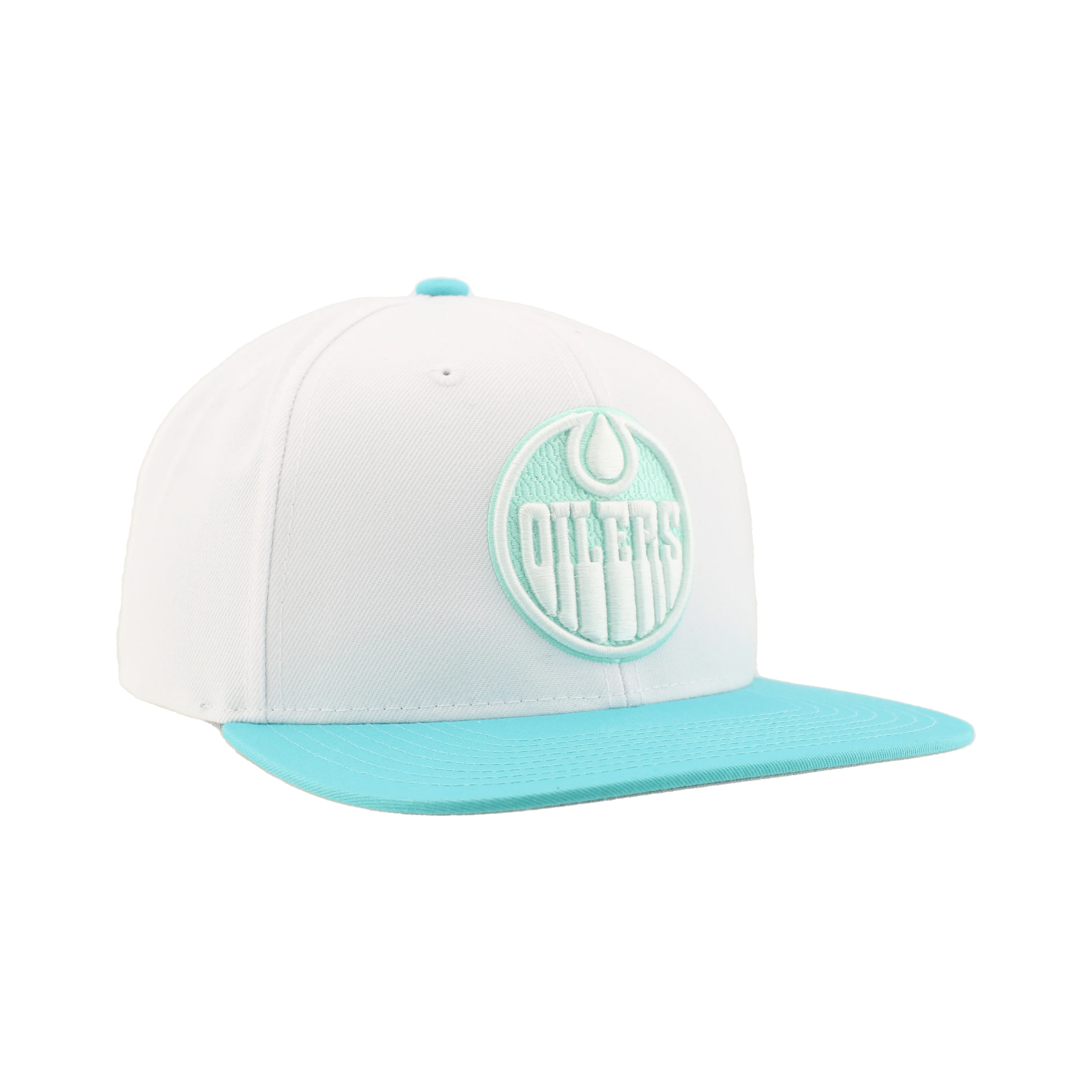 Edmonton Oilers Zephyr White Eazytiff Snapback Hat - Image 3