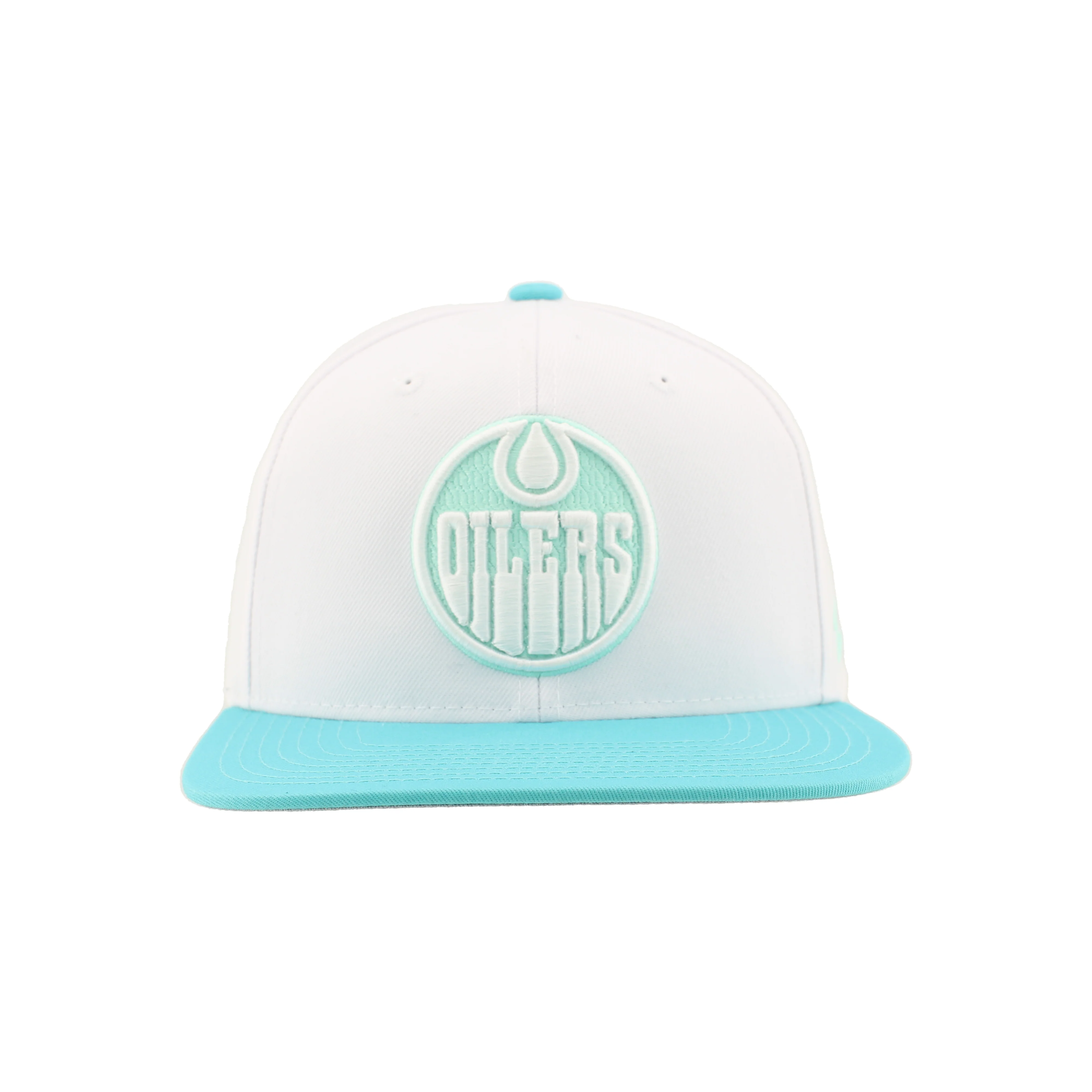 Edmonton Oilers Zephyr White Eazytiff Snapback Hat - Image 5