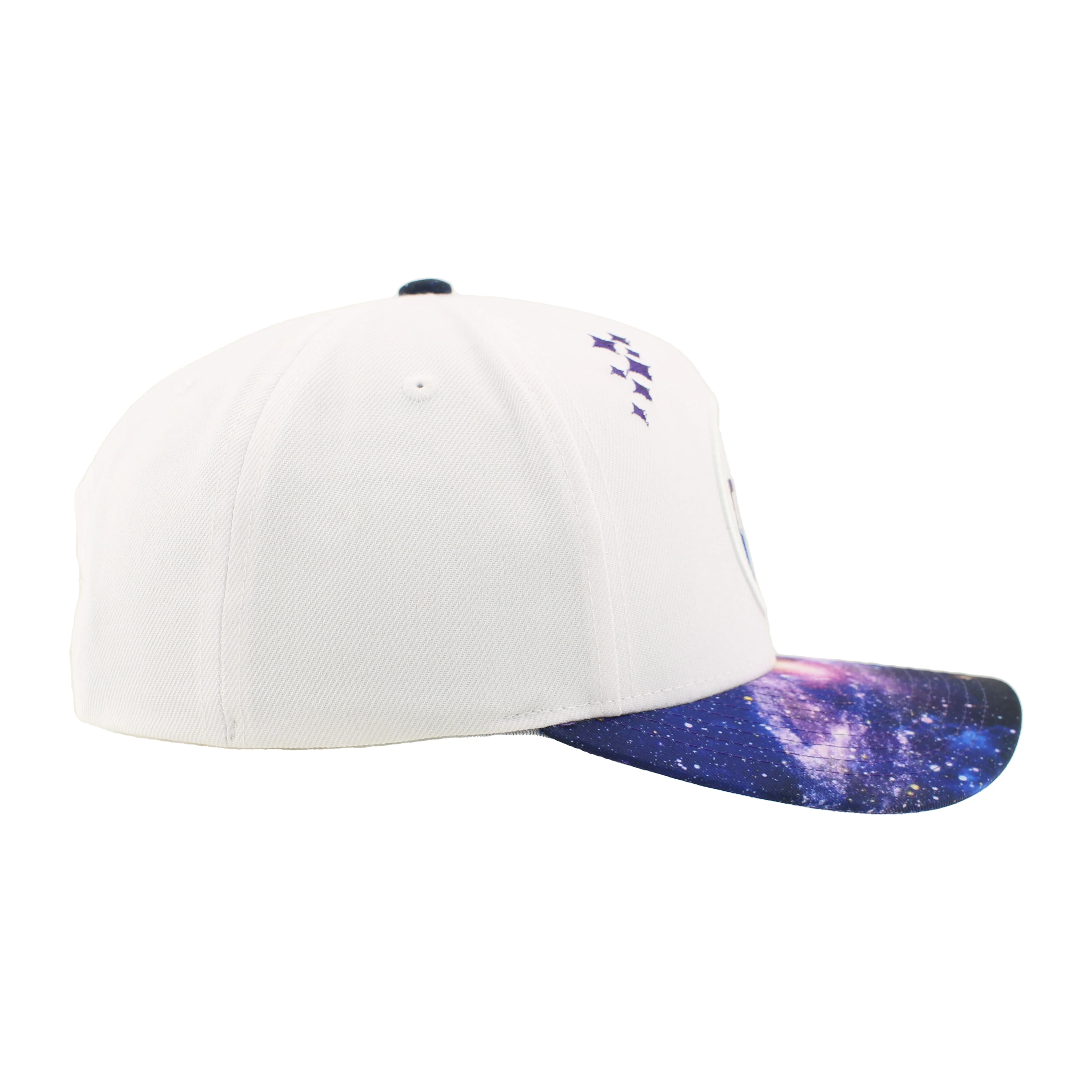 Edmonton Oilers Zephyr White & Purple Galaxy Snapback Hat - Image 6