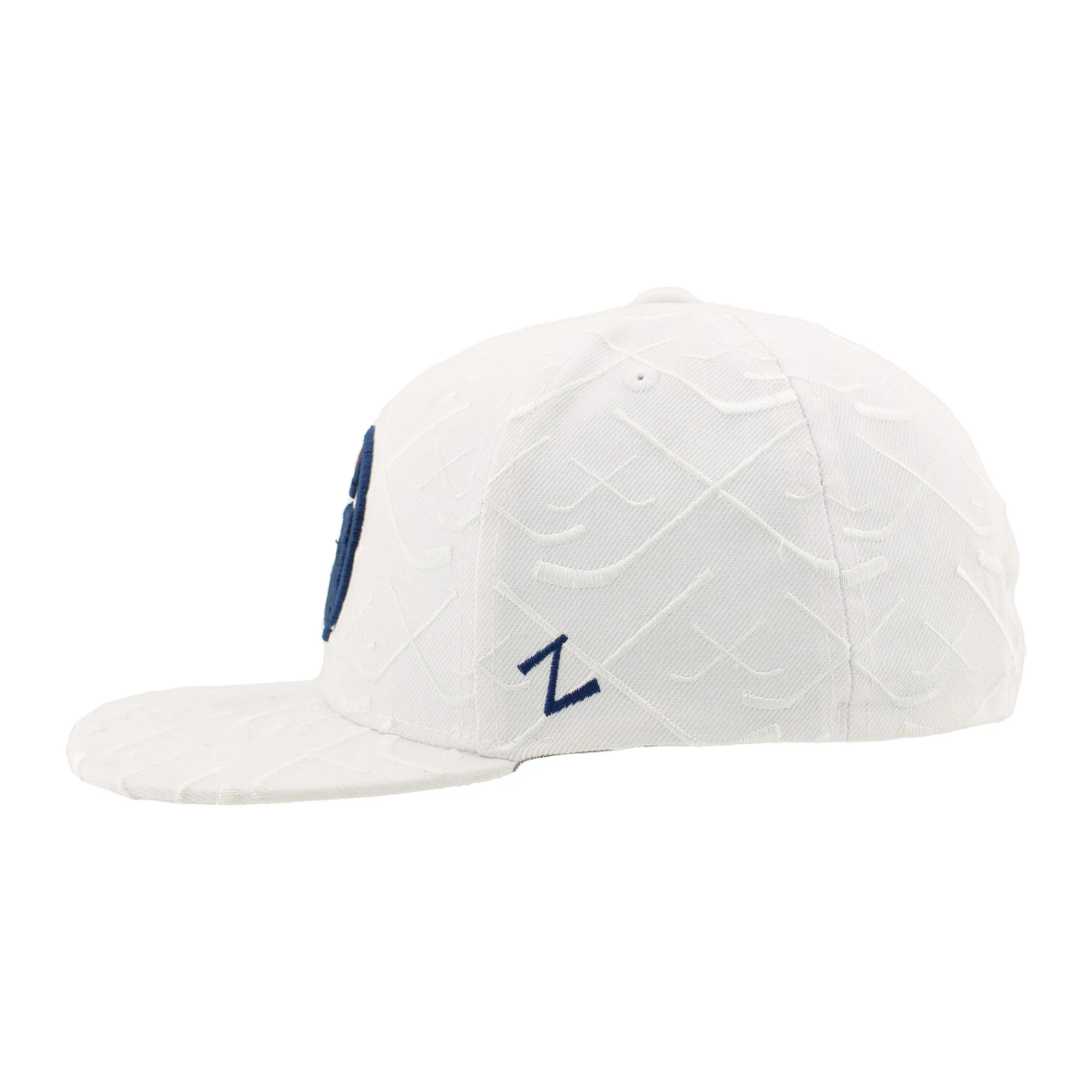 Edmonton Oilers Zephyr White Top-Shelf Snapback Hat - Image 6