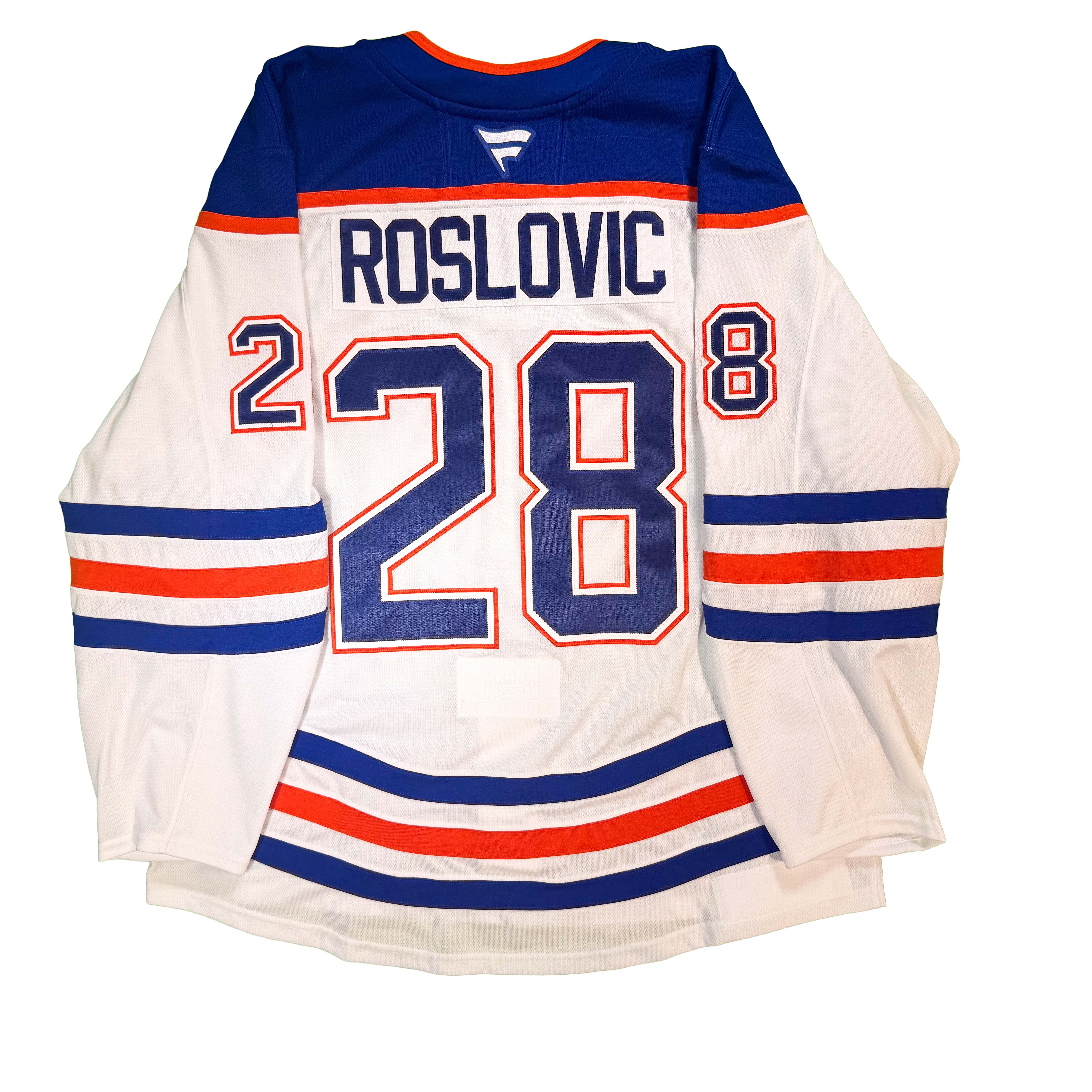 Jack Roslovic Edmonton Oilers Game Worn Jersey - 2025-26 White Set #2 - D00314