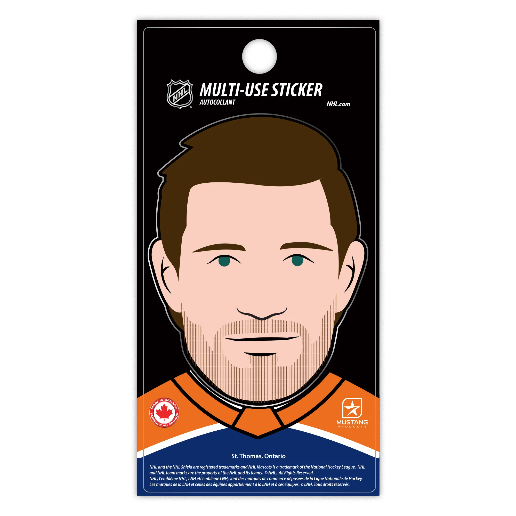 Leon Draisaitl Edmonton Oilers 3"x 5" Animated Head Decal
