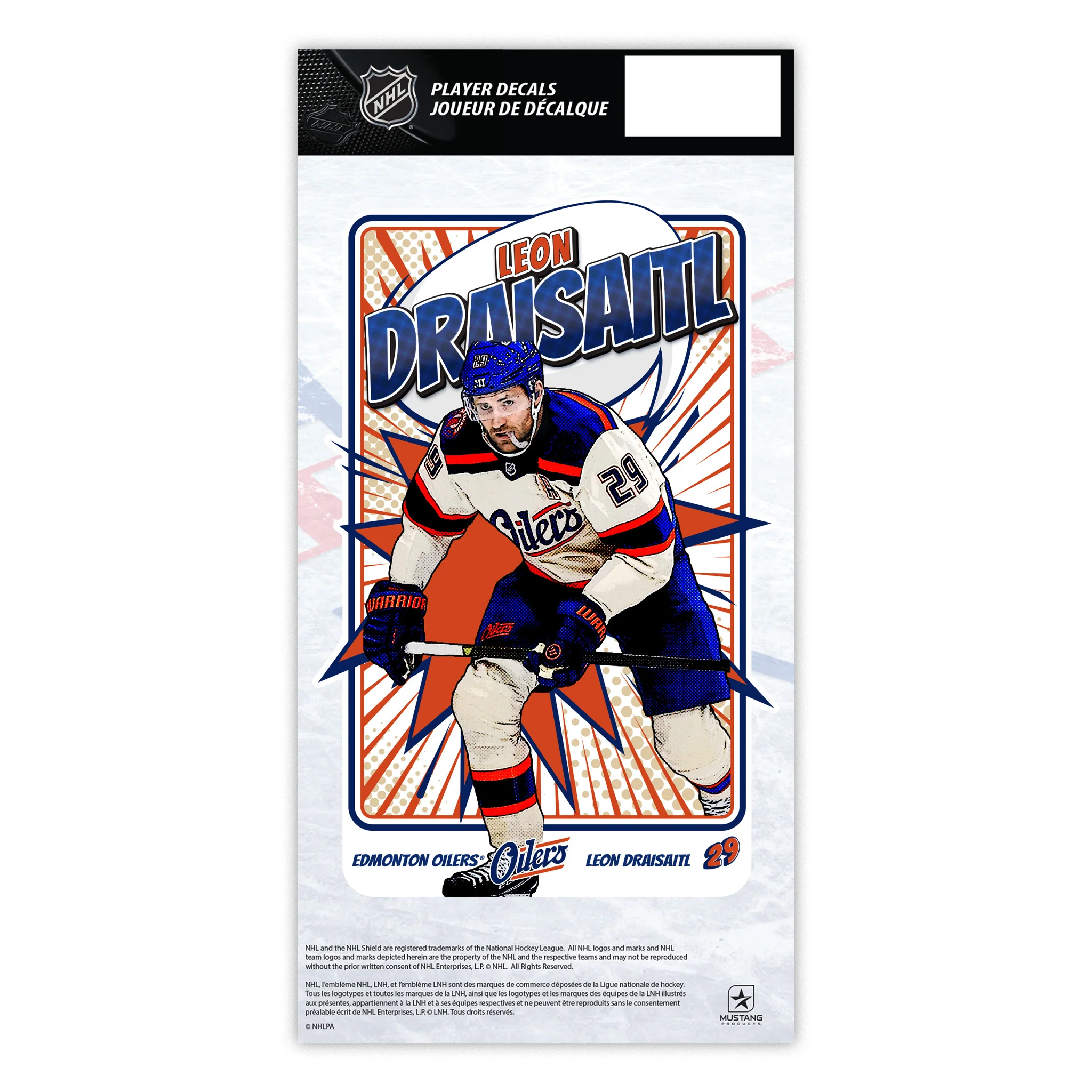 Leon Draisaitl Edmonton Oilers 4"x 8" Kaboom Decal
