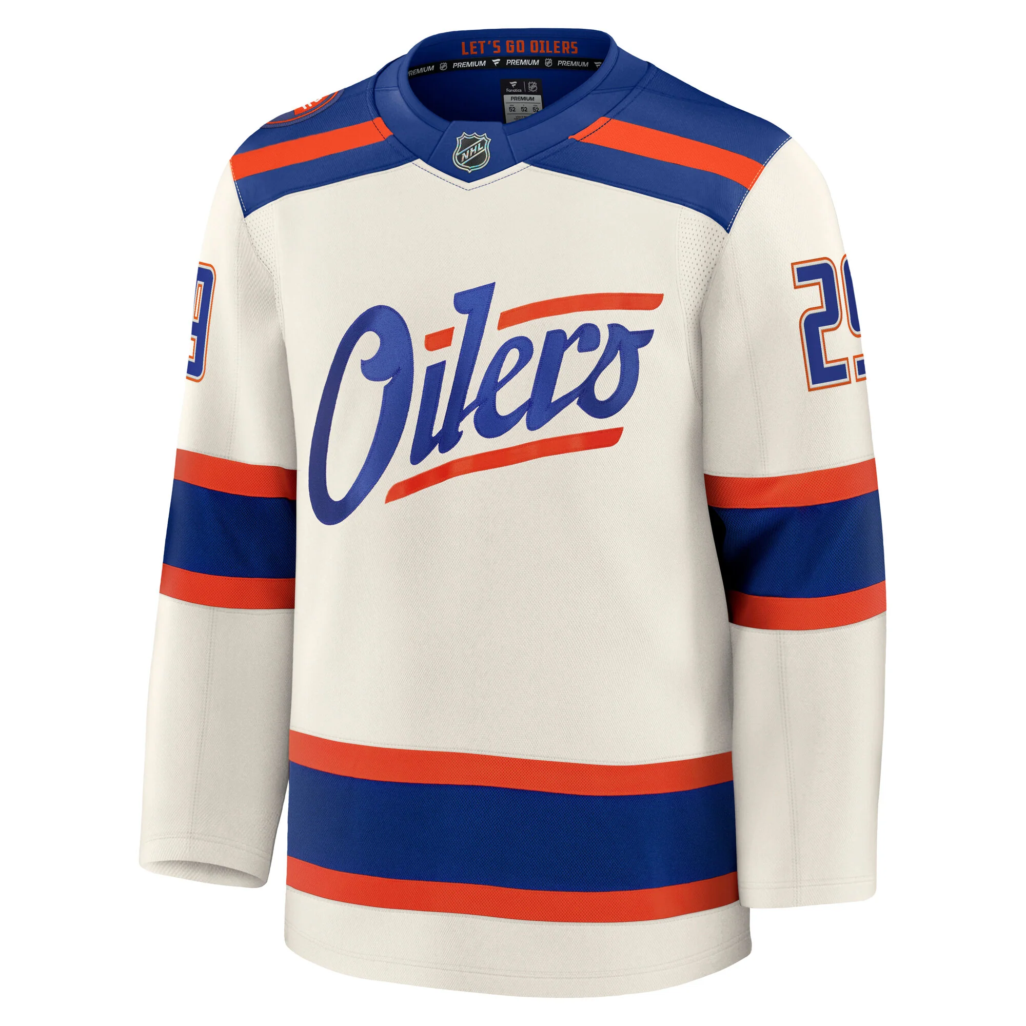 Leon Draisaitl Edmonton Oilers Fanatics Premium Cream Alternate Jersey - Image 2