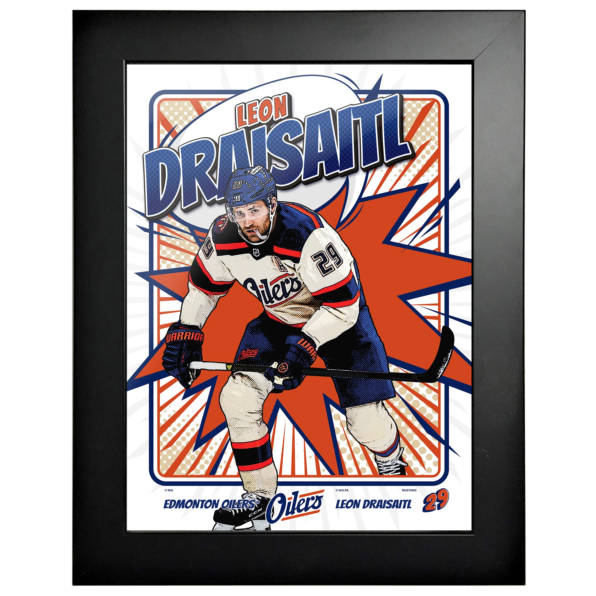 Leon Draisaitl Edmonton Oilers Framed Kaboom 12"x 16" Poster