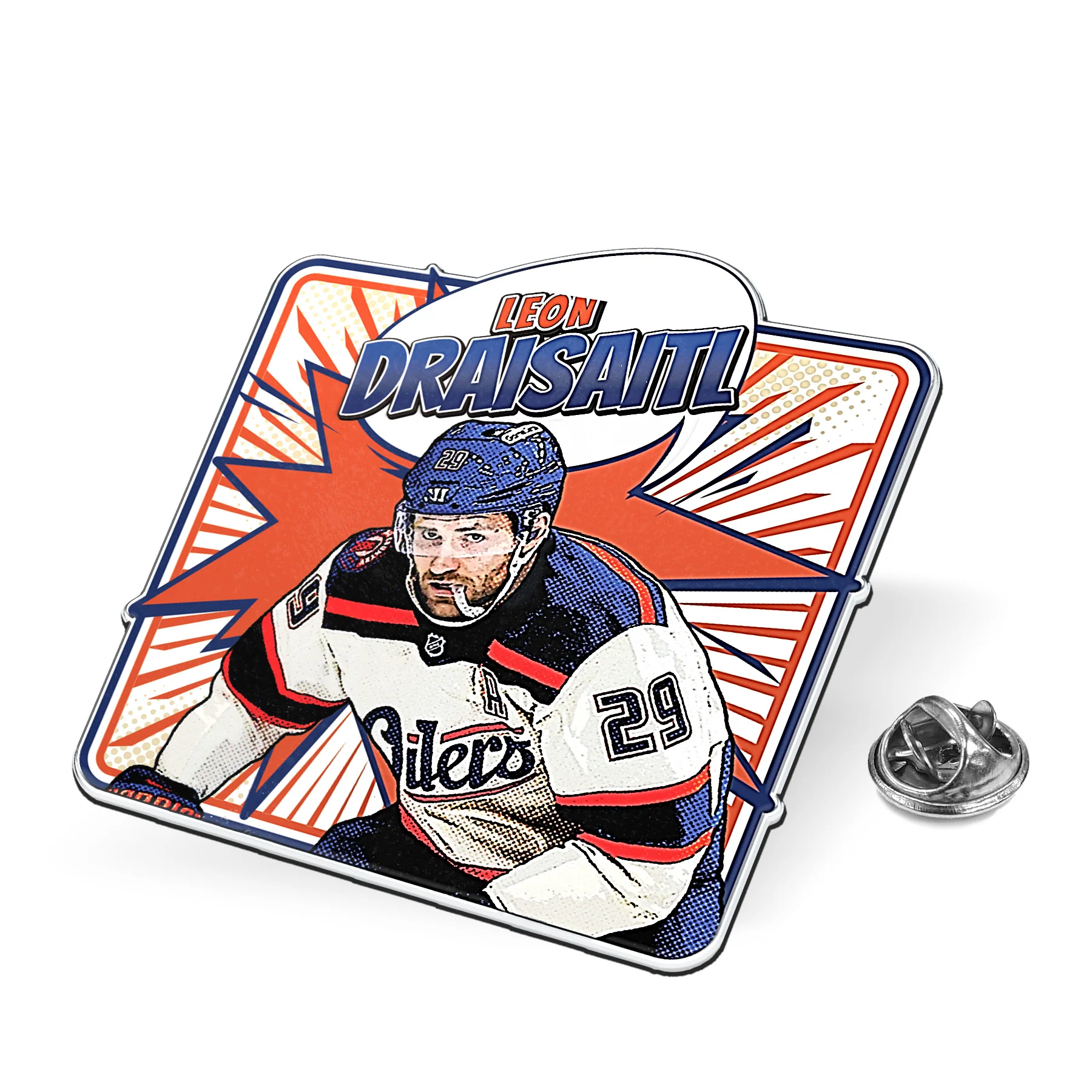Leon Draisaitl Edmonton Oilers Kaboom Lapel Pin