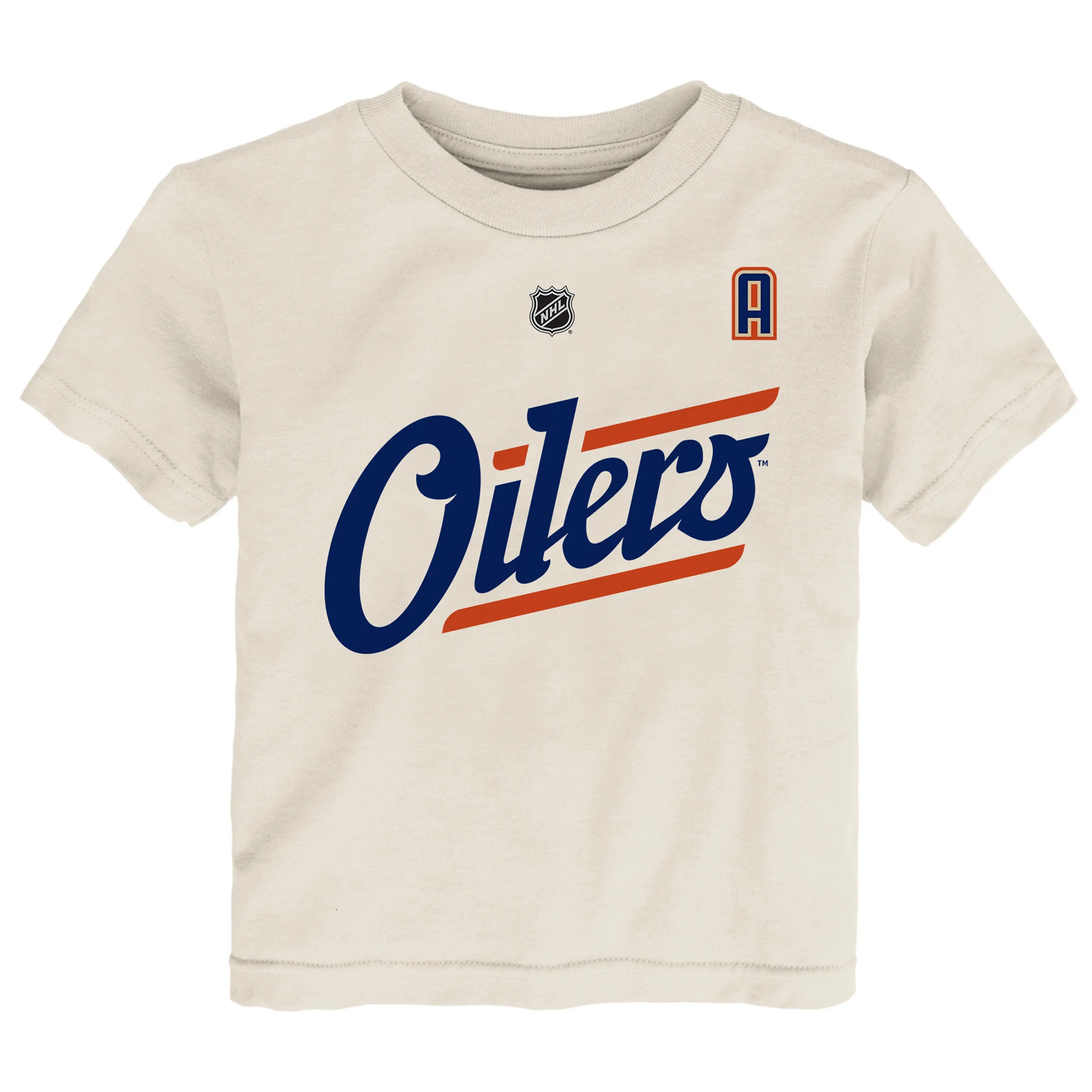 Leon Draisaitl Edmonton Oilers Toddler Outerstuff Cream Alternate Logo Player Name & Number T-Shirt - Image 2