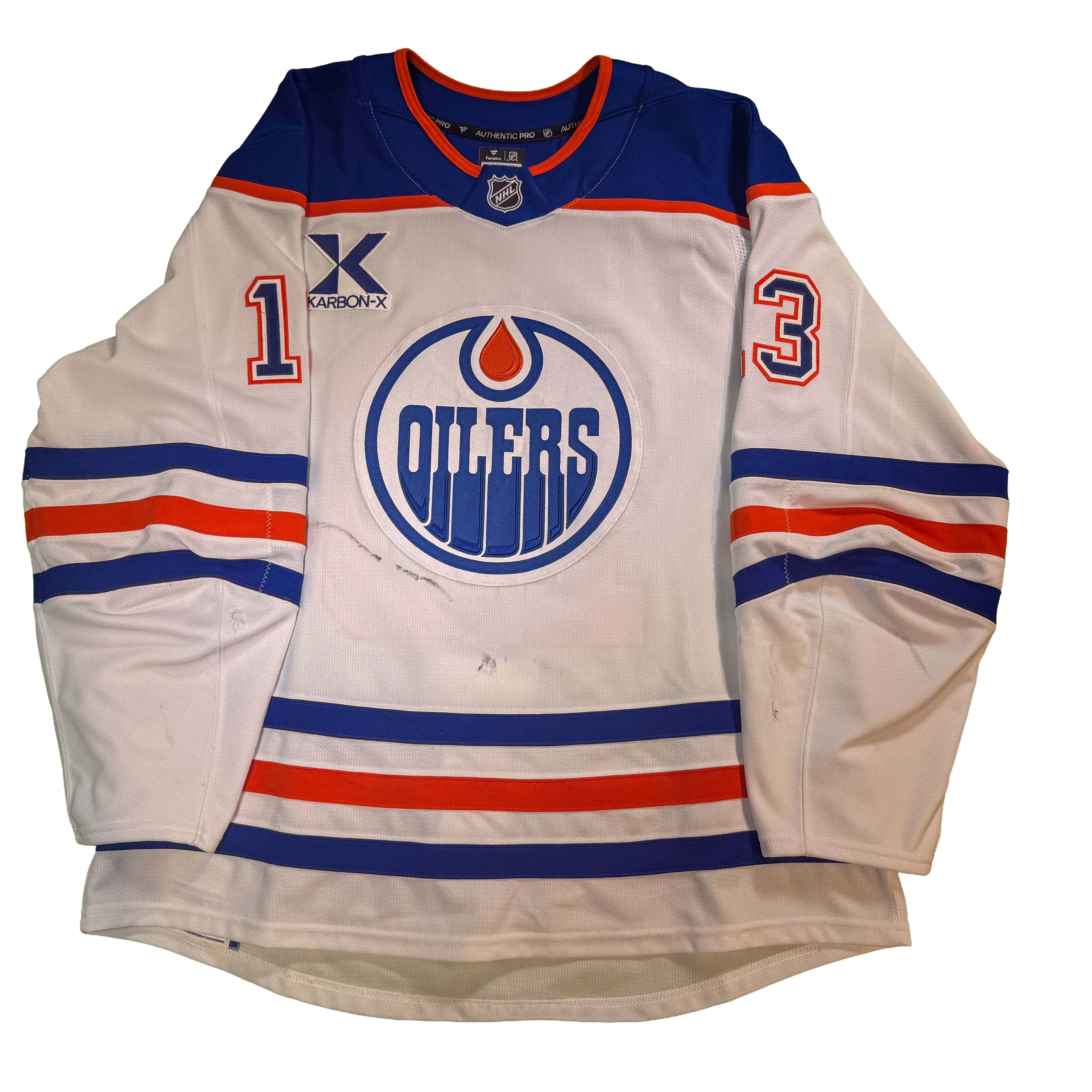 Mattias Janmark Edmonton Oilers Game Worn Jersey - 2025-26 White Set #2 - D00305 - Image 2
