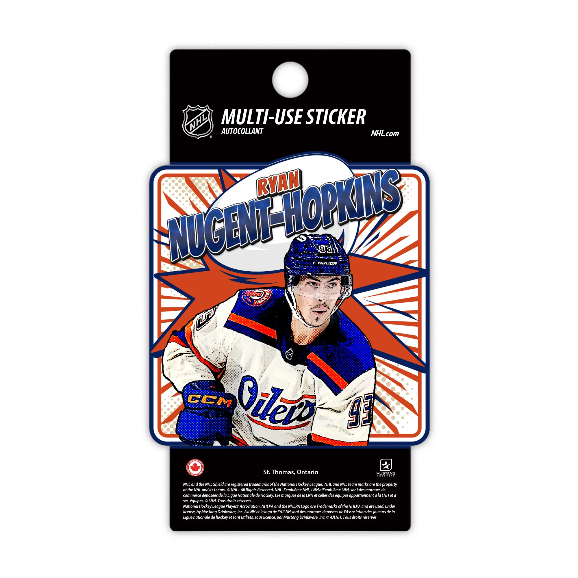 Ryan Nugent-Hopkins Edmonton Oilers 3"x 5" Kaboom Laminated Decal