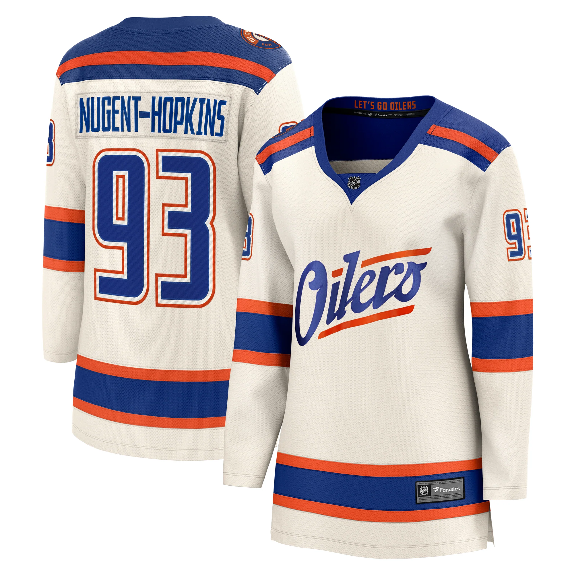 Ryan Nugent-Hopkins Edmonton Oilers Women's Fanatics Breakaway Cream Alternate Jersey - Image 3