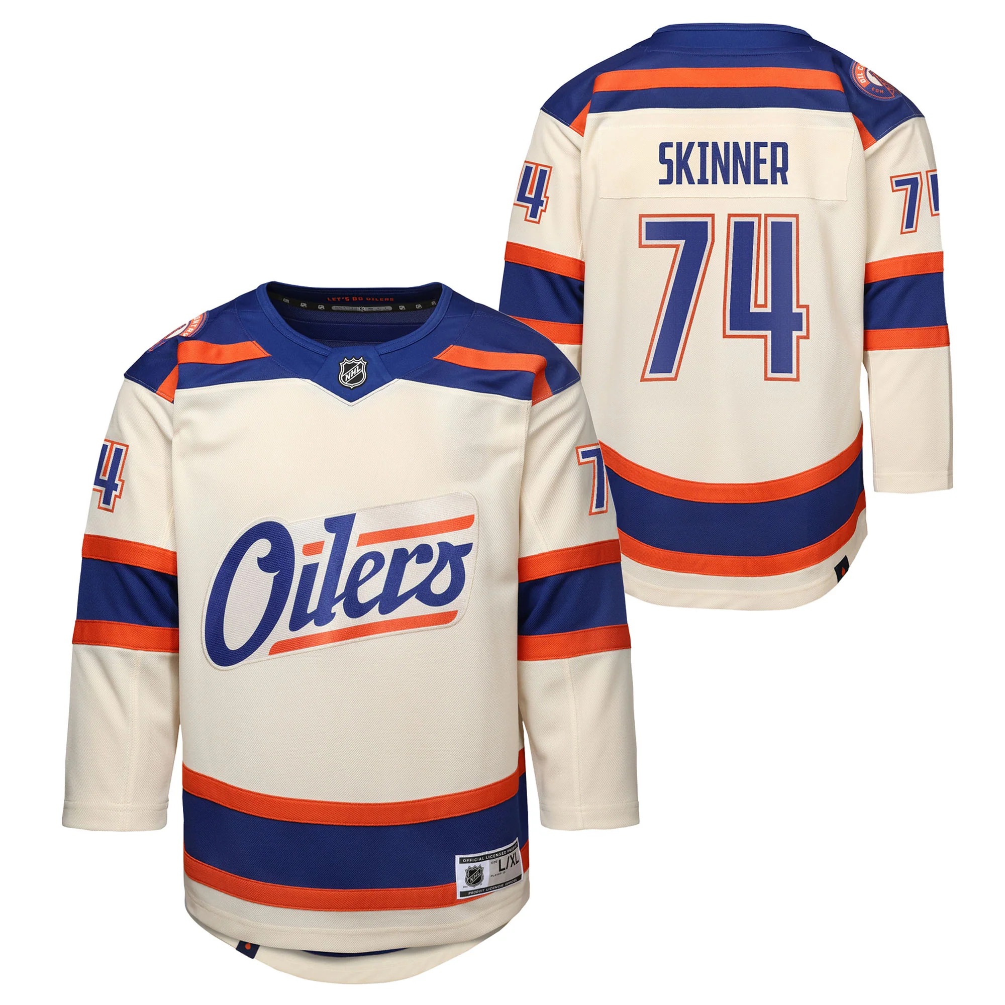 Stuart Skinner Edmonton Oilers Youth 2025-26 Cream Alternate Jersey - Image 3