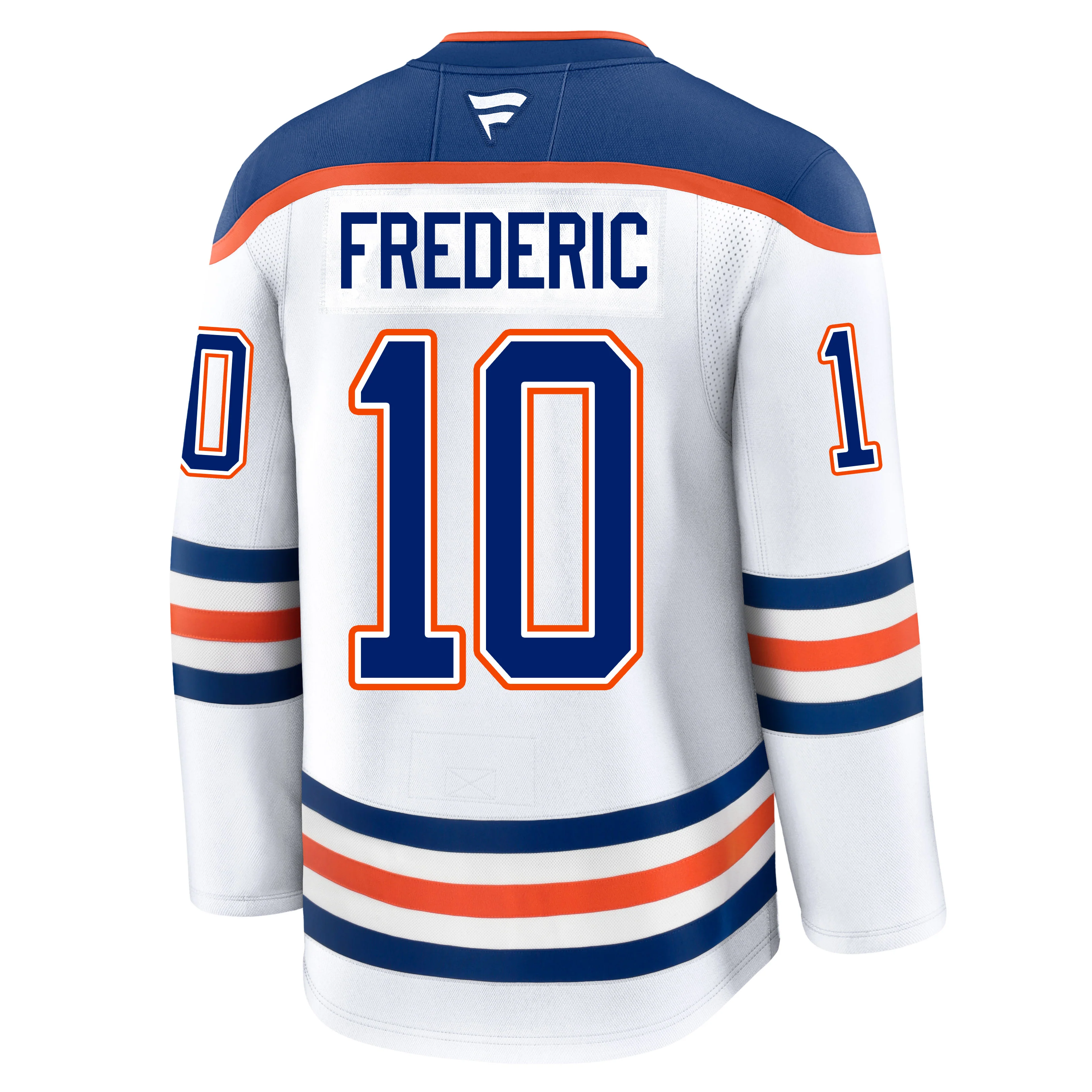 Trent Frederic Edmonton Oilers Fanatics Premium White Away Jersey