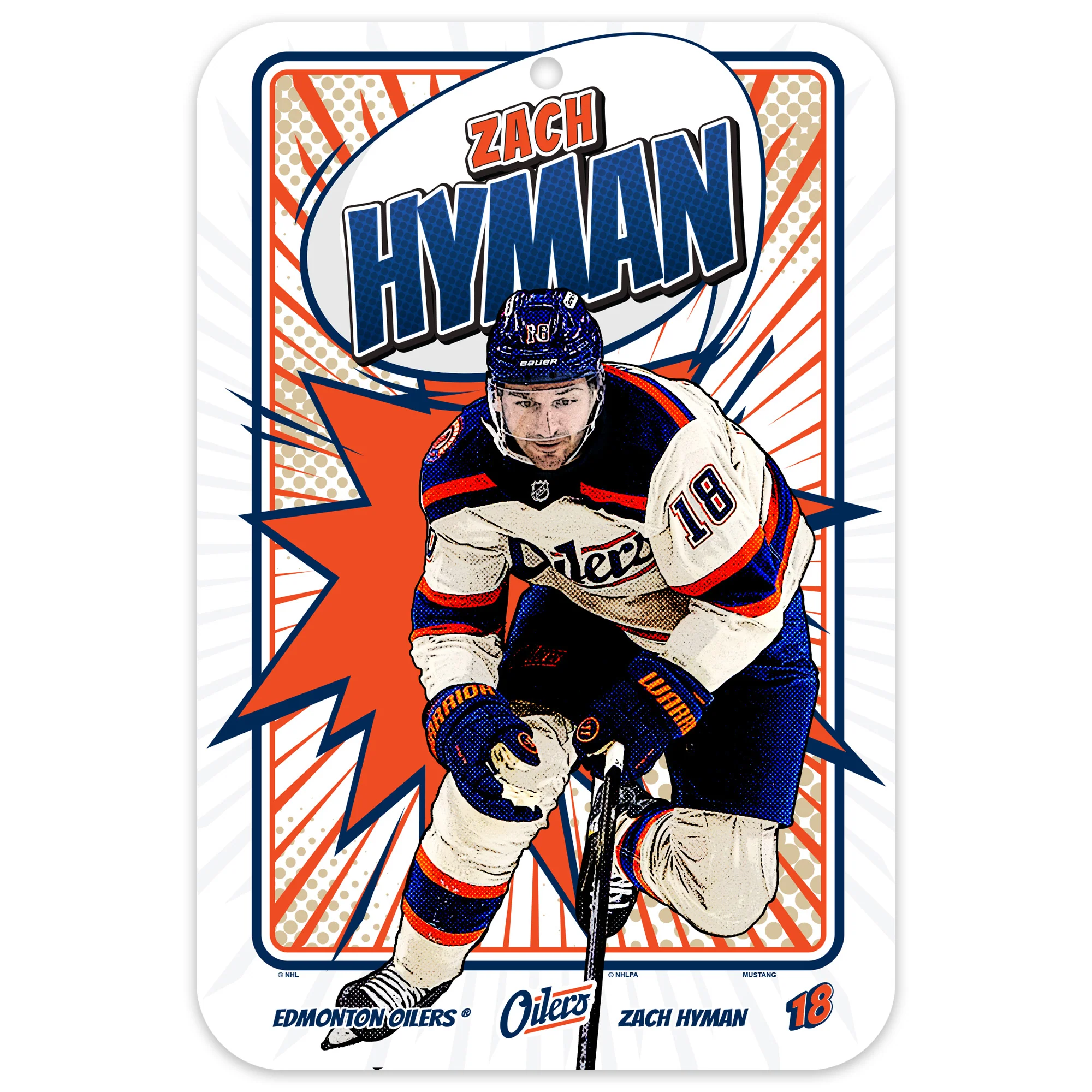 Zach Hyman Edmonton Oilers 10" x 15" Kaboom Wall Sign